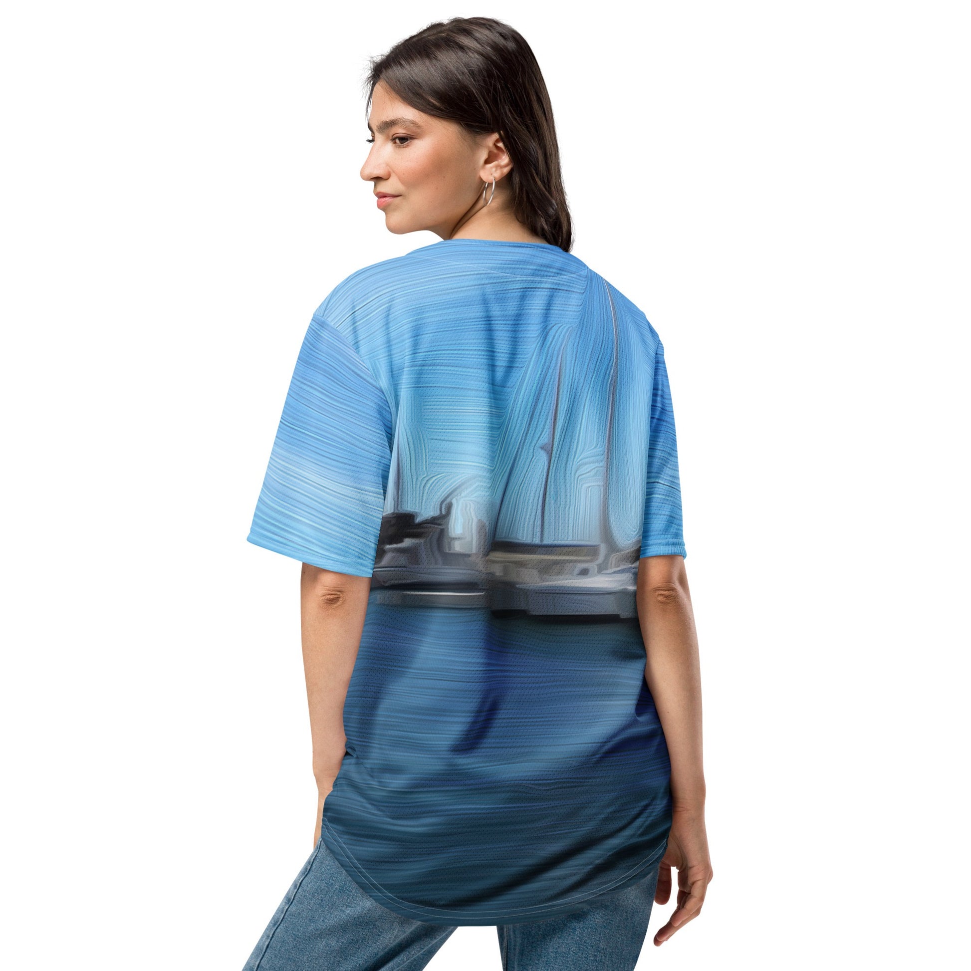 The Sleeping Yachts (at Morning) - Unisex Baseball Jersey - iSAW Company