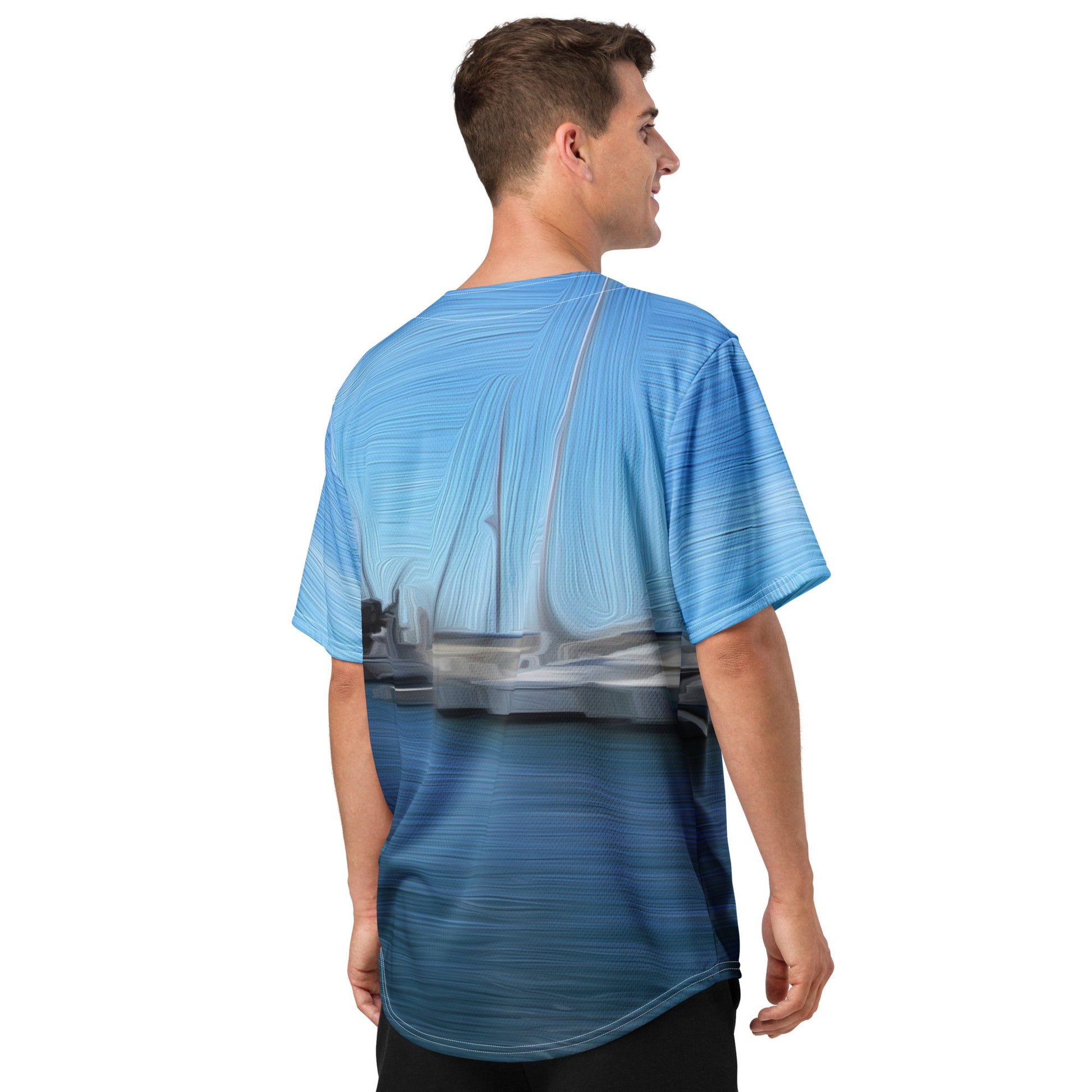 The Sleeping Yachts (at Morning) - Unisex Baseball Jersey - iSAW Company