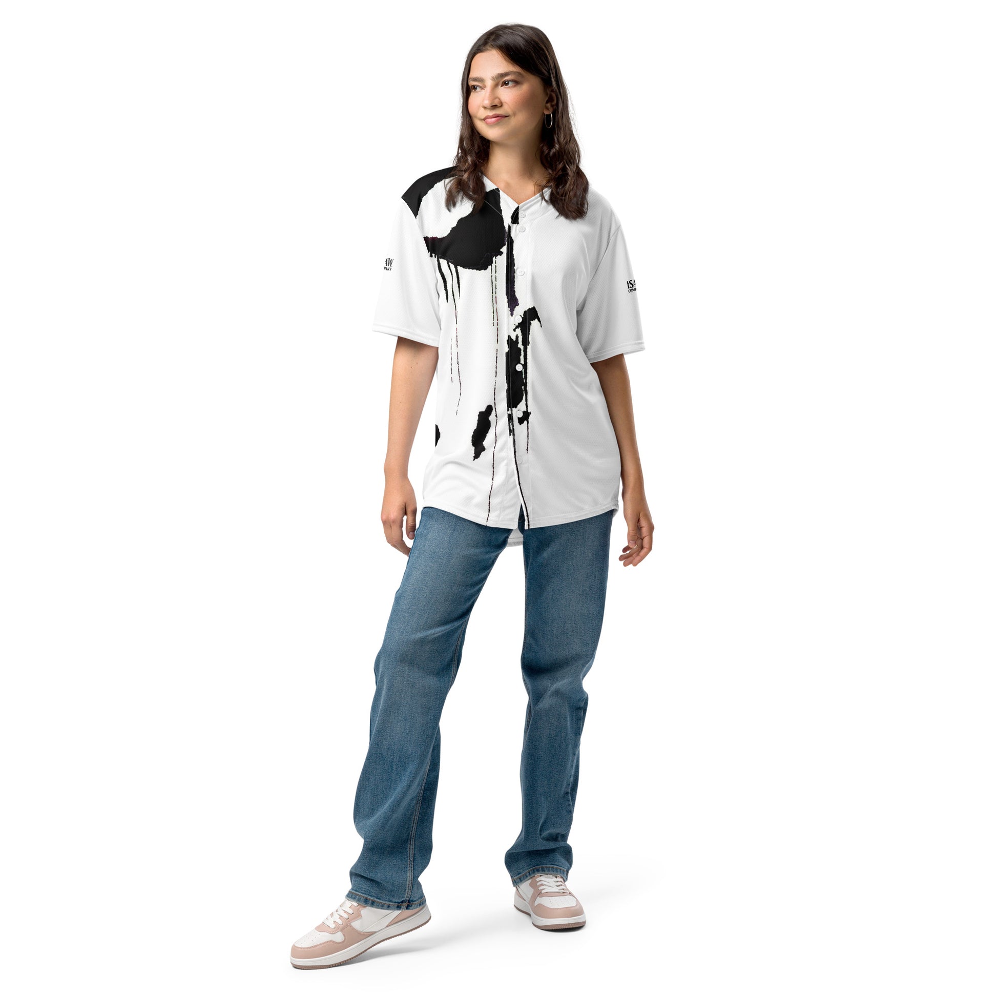 Tracks of My Tears - Womens Black Baseball Jersey - iSAW Company