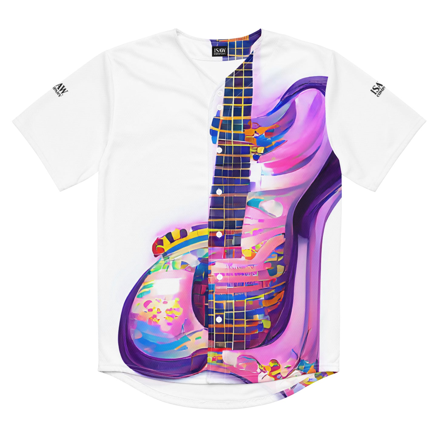 Hippie Guitar - Womens Baseball Jersey - iSAW Company