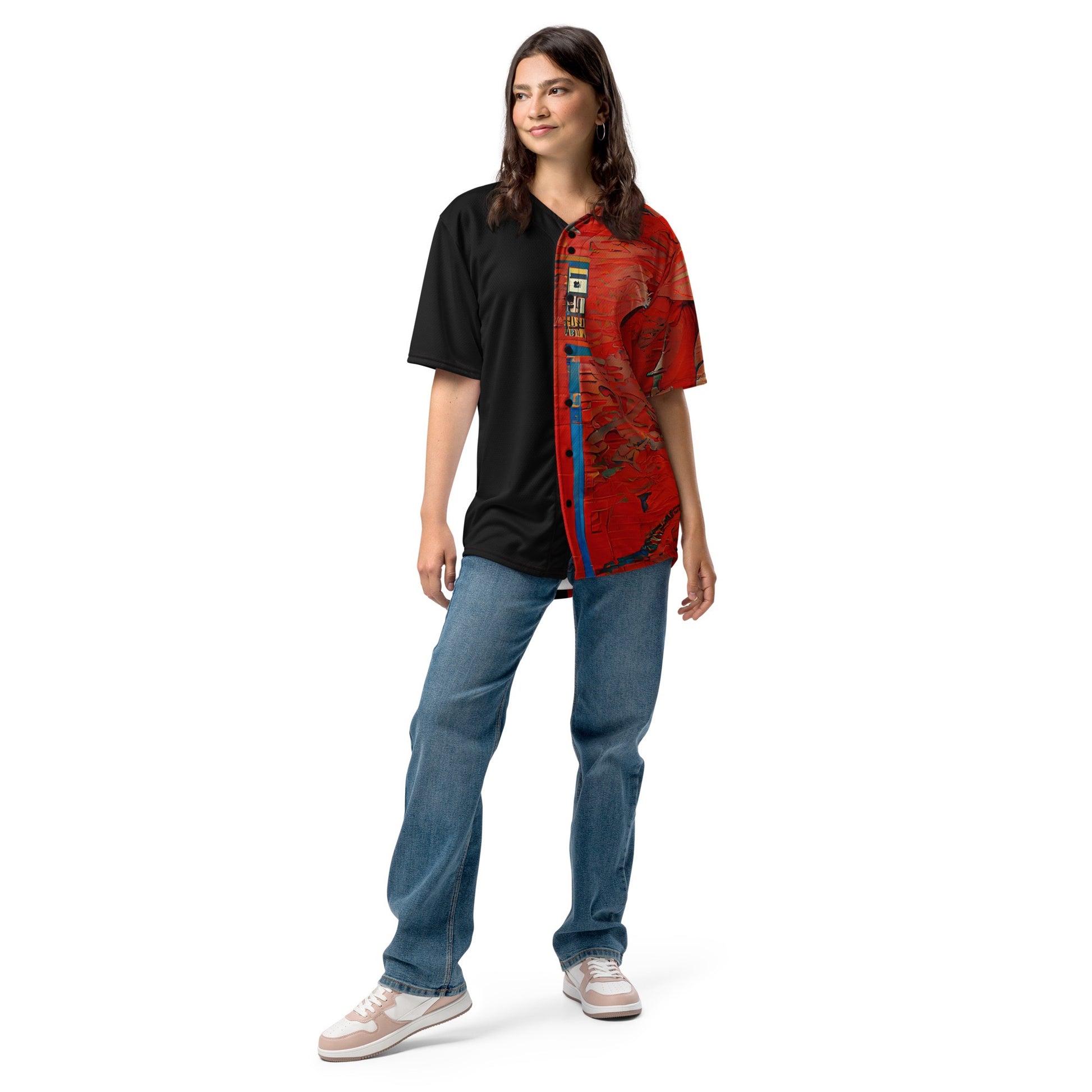 Half Black Half Hónghǎi - Unisex Baseball Jersey - iSAW Company