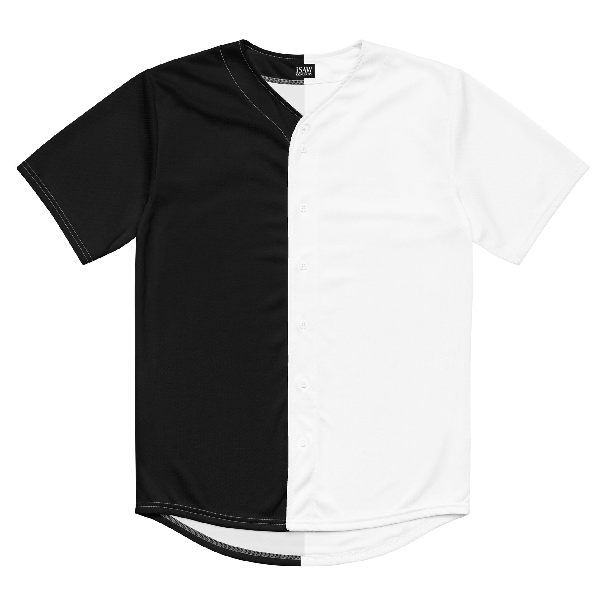 Half Black Half White - Unisex Baseball Jersey - iSAW Company