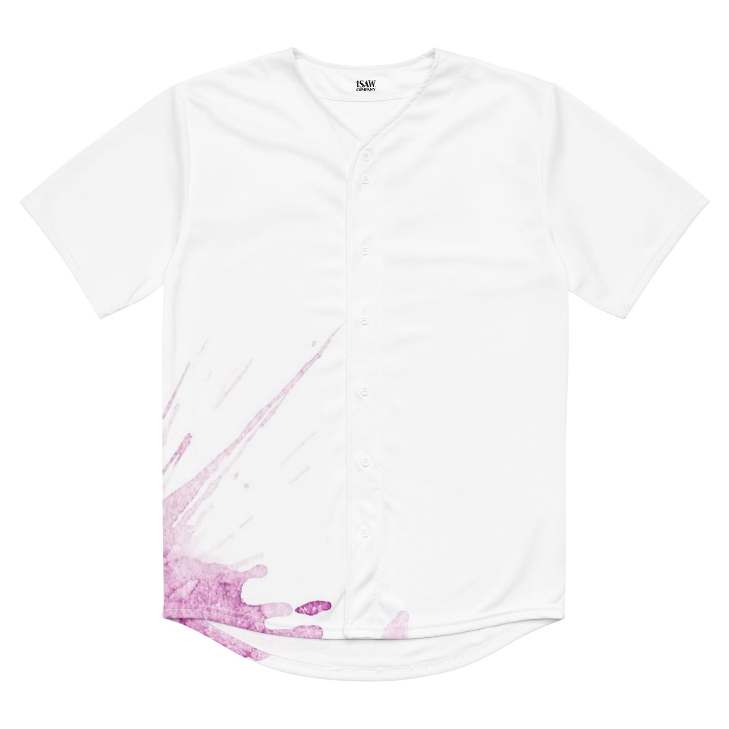 Watercolour Pink Splash - Unisex Baseball Jersey - iSAW Company