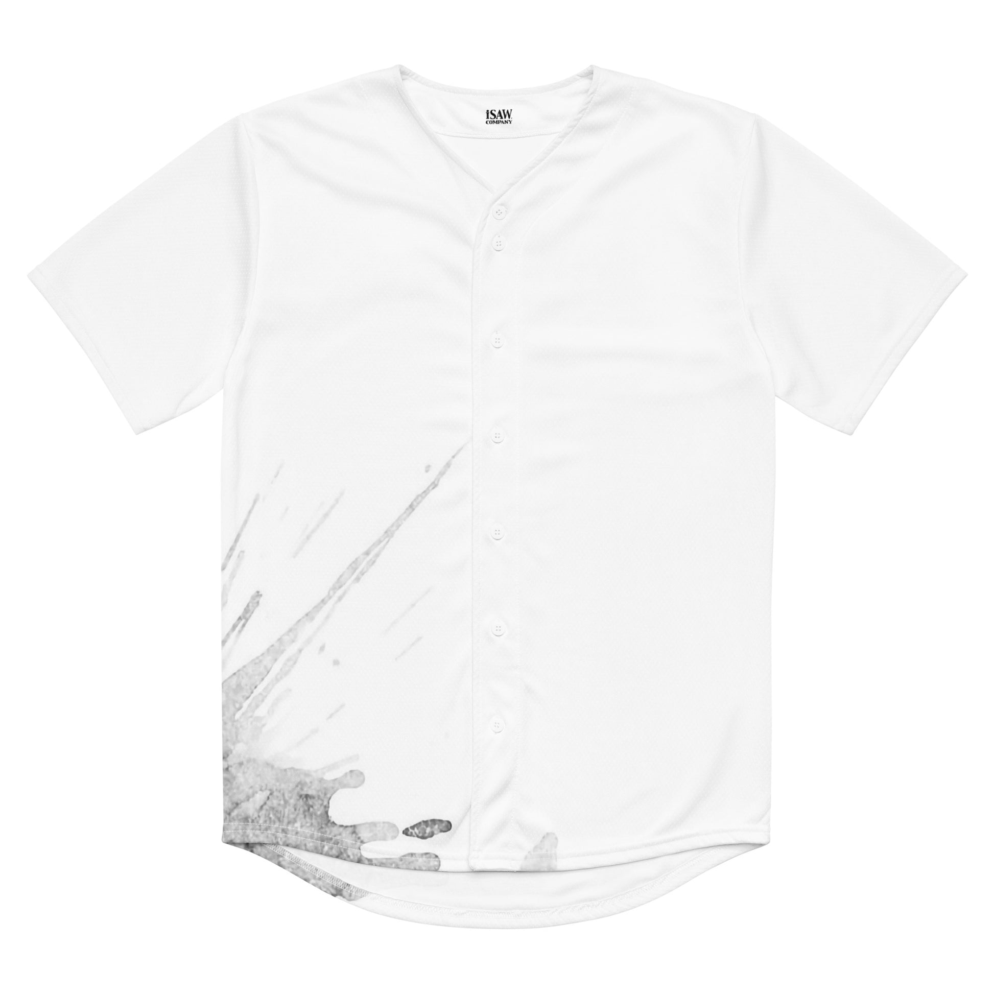 Watercolour Grey Splash - Unisex Baseball Jersey - iSAW Company