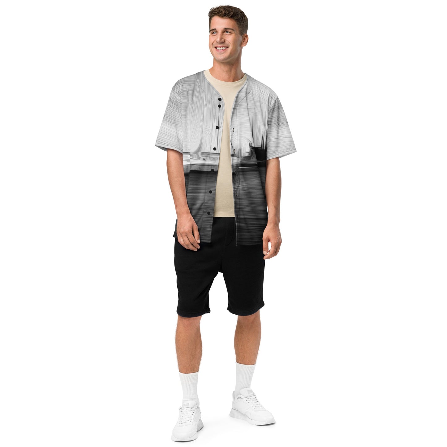 The Sleeping Yachts (at Night) - Unisex Baseball Jersey - iSAW Company