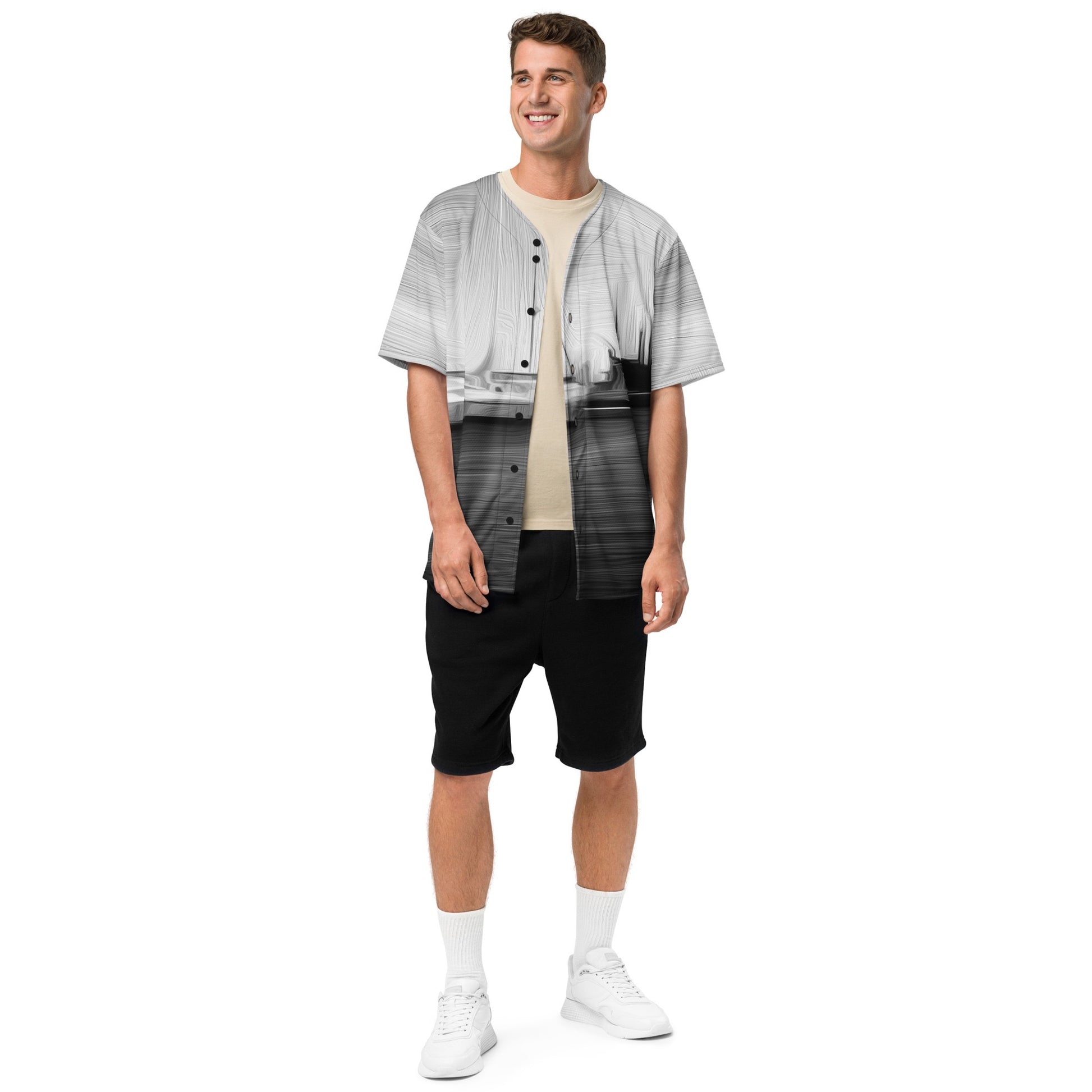 The Sleeping Yachts (at Night) - Unisex Baseball Jersey - iSAW Company