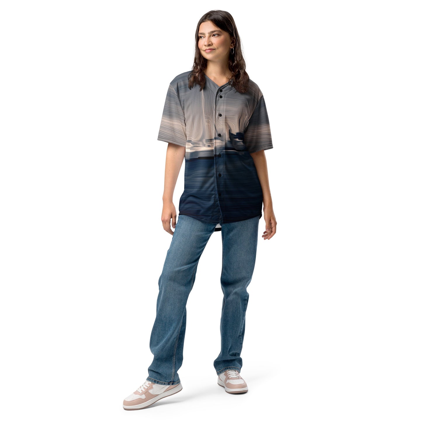 The Sleeping Yachts (at Sunrise) - Unisex Baseball Jersey - iSAW Company