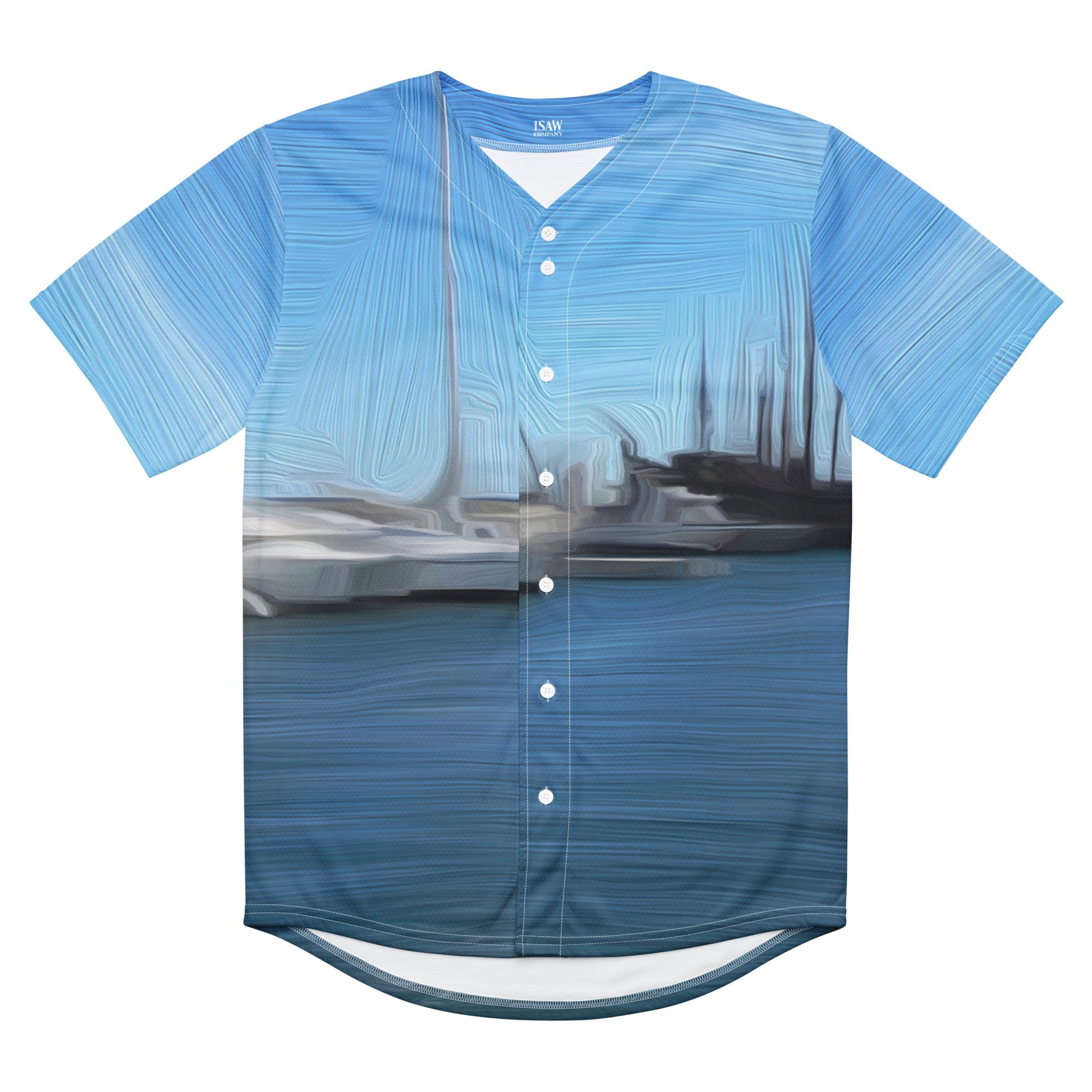 The Sleeping Yachts (at Morning) - Unisex Baseball Jersey - iSAW Company