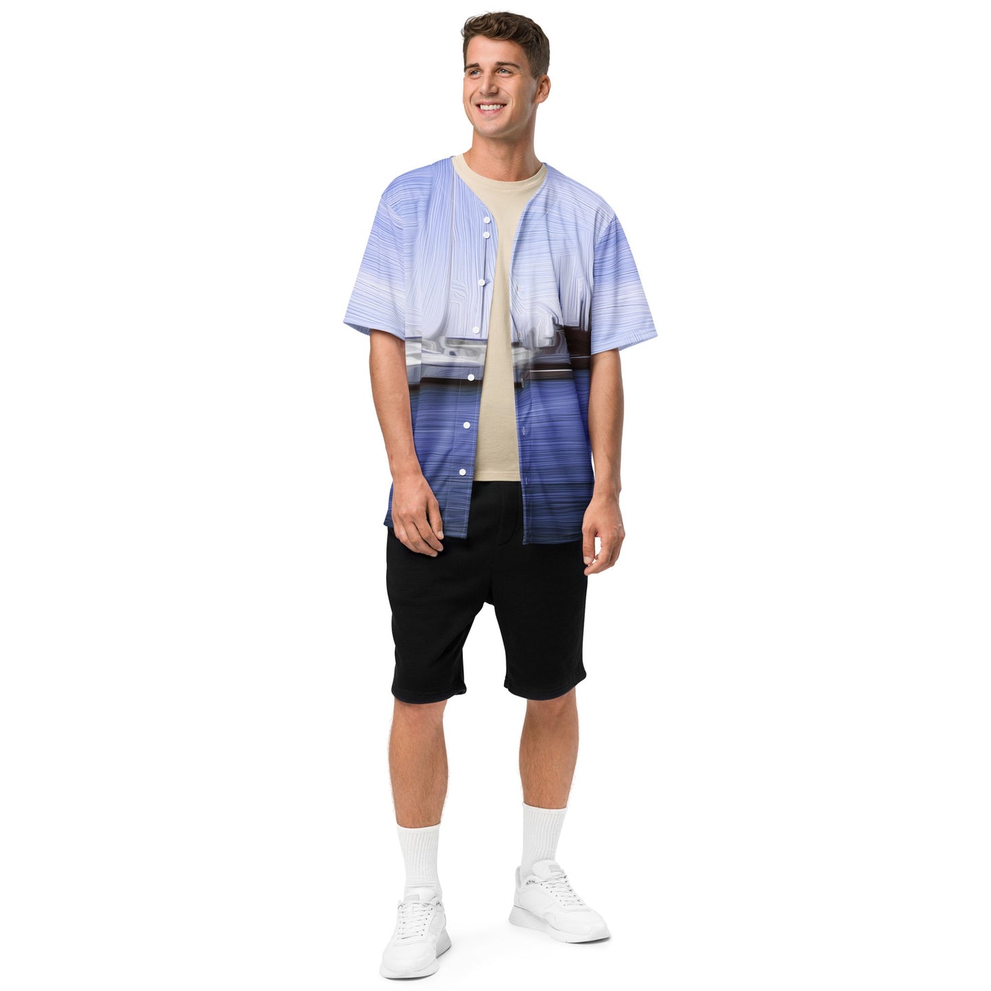 The Sleeping Yachts (at Afternoon) - Unisex Baseball Jersey - iSAW Company