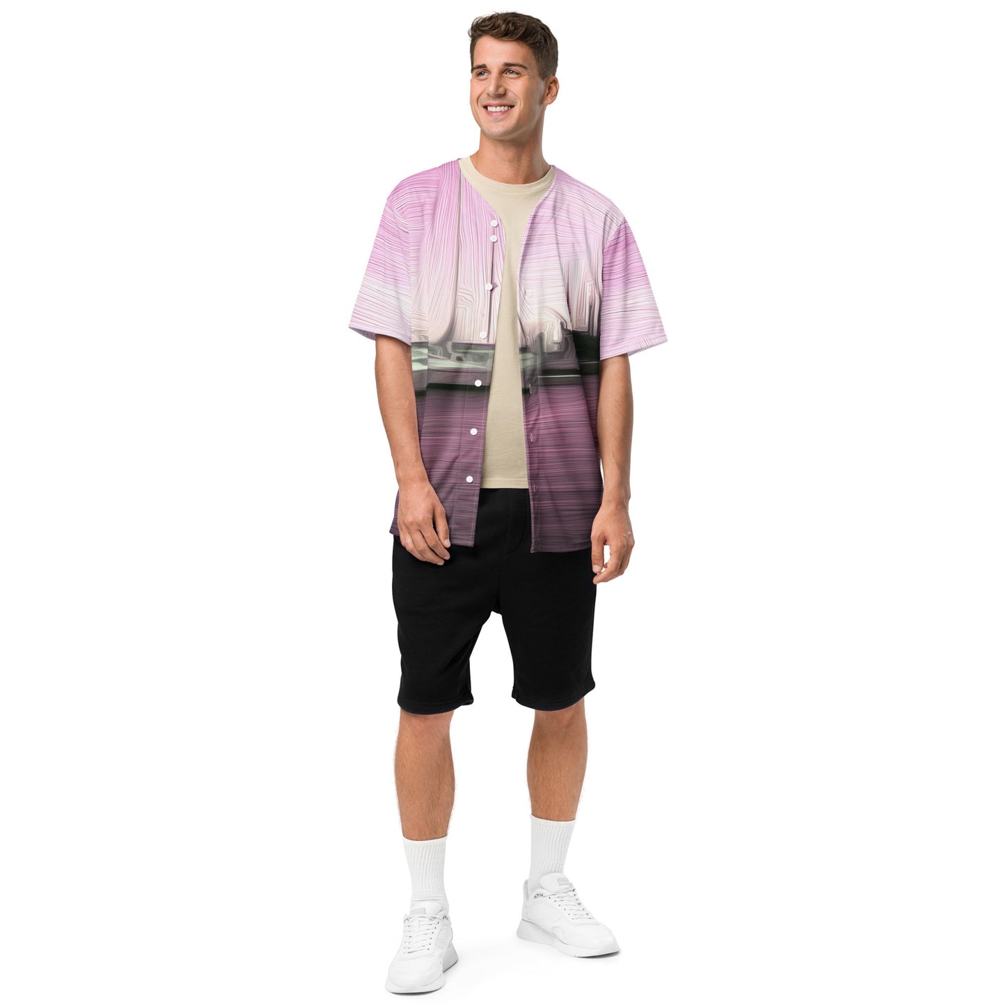 The Sleeping Yachts (at Evening) - Unisex Baseball Jersey - iSAW Company