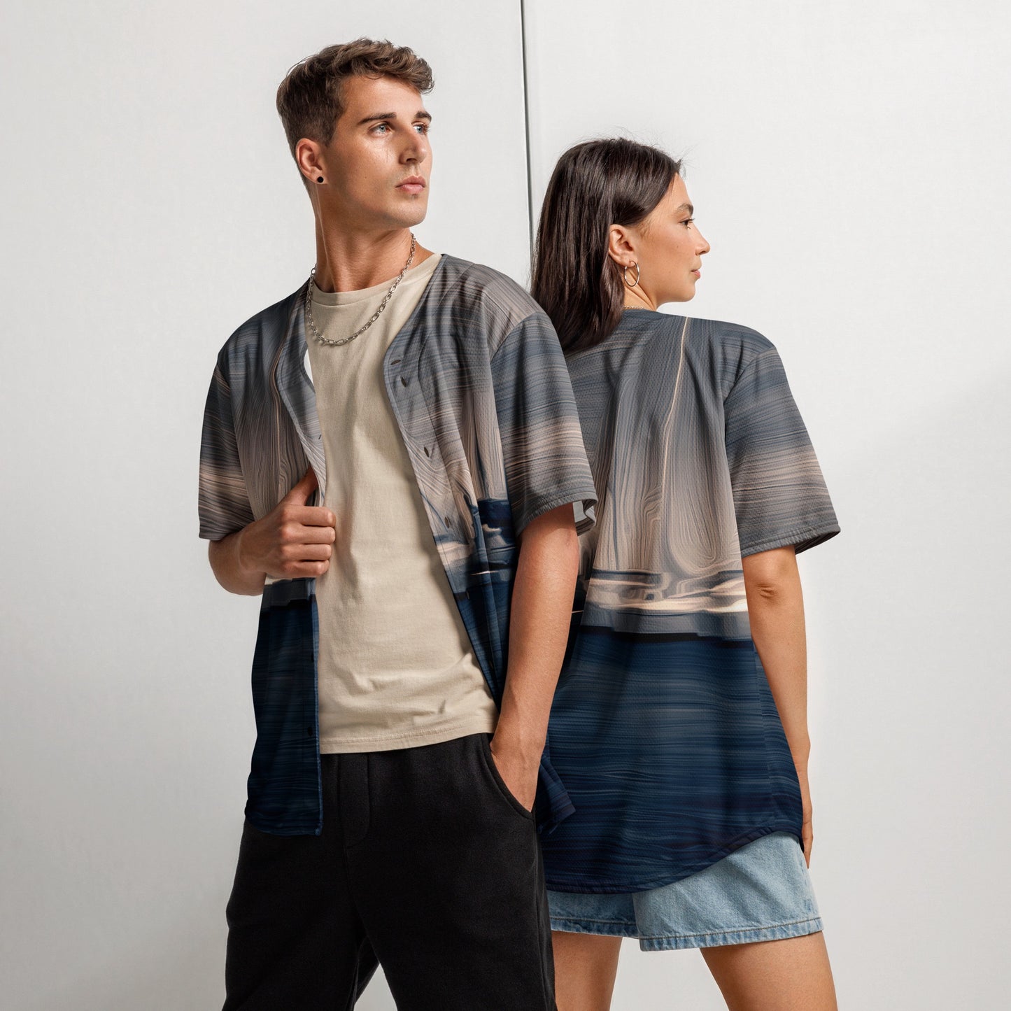 The Sleeping Yachts (at Sunrise) - Unisex Baseball Jersey - iSAW Company