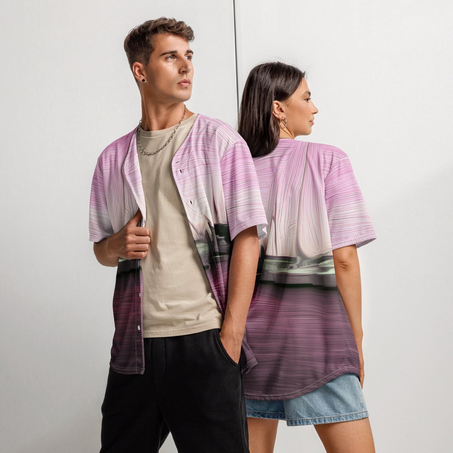 The Sleeping Yachts (at Evening) - Unisex Baseball Jersey - iSAW Company