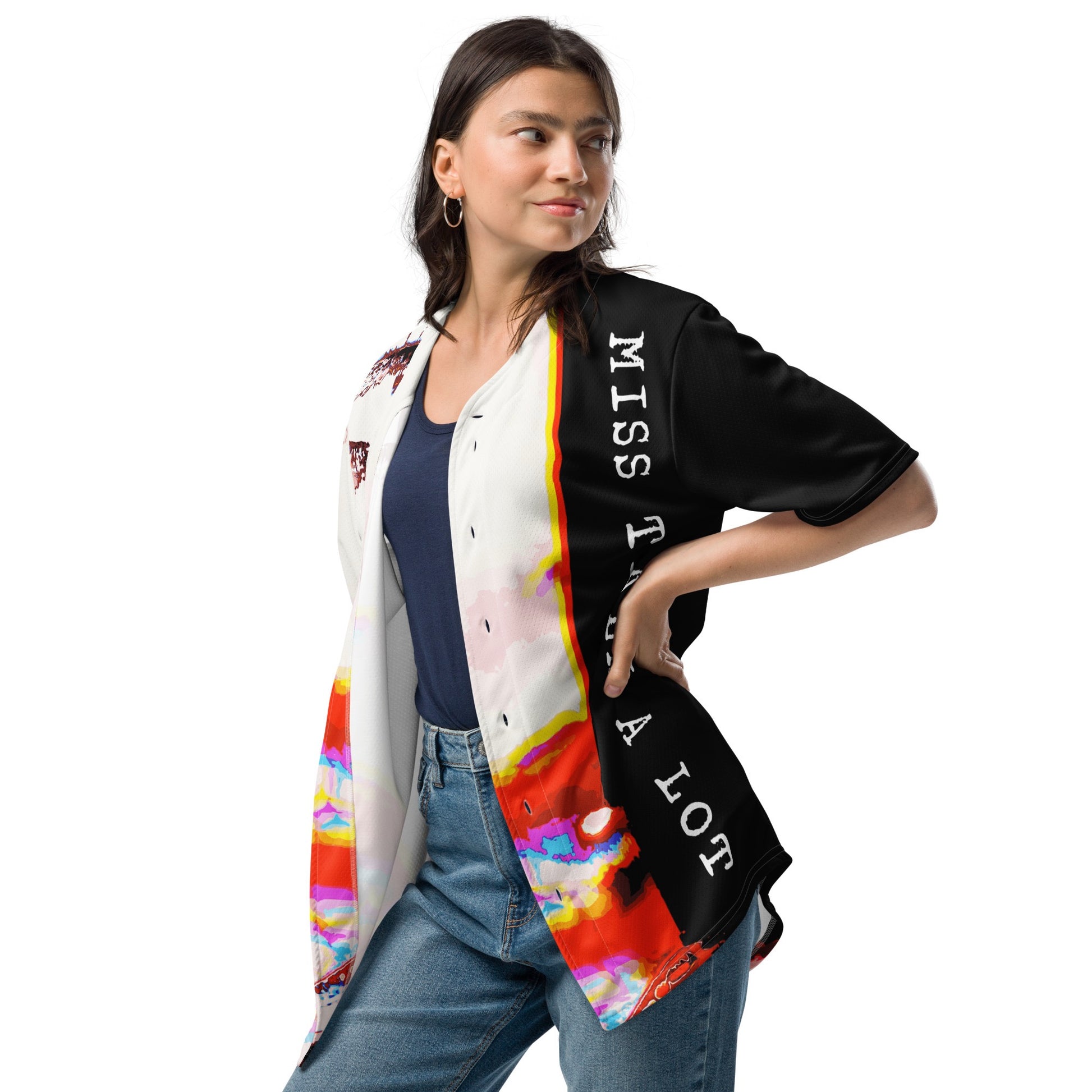 Miss Talk A Lot - Womens Baseball Jersey - iSAW Company