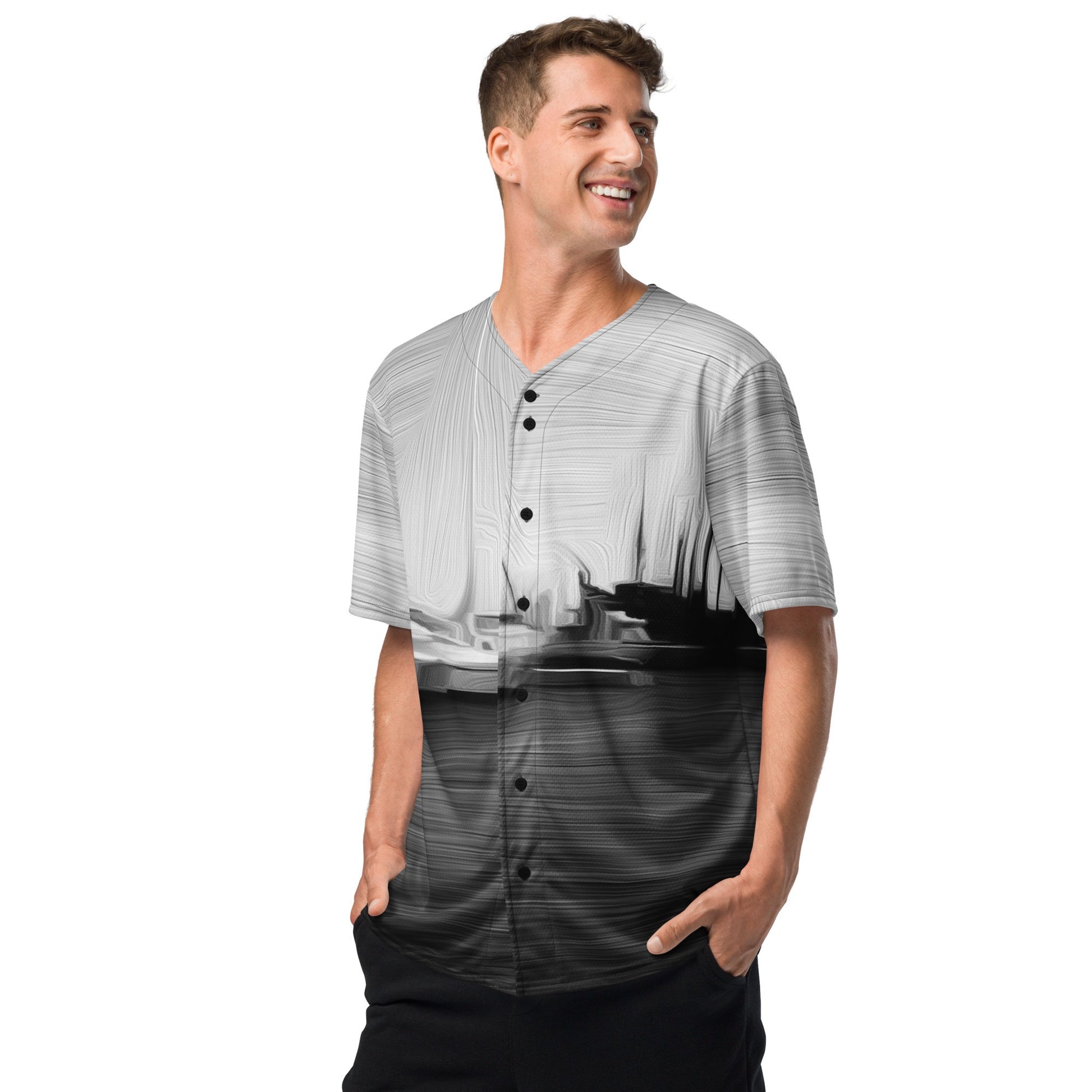 The Sleeping Yachts (at Night) - Unisex Baseball Jersey - iSAW Company