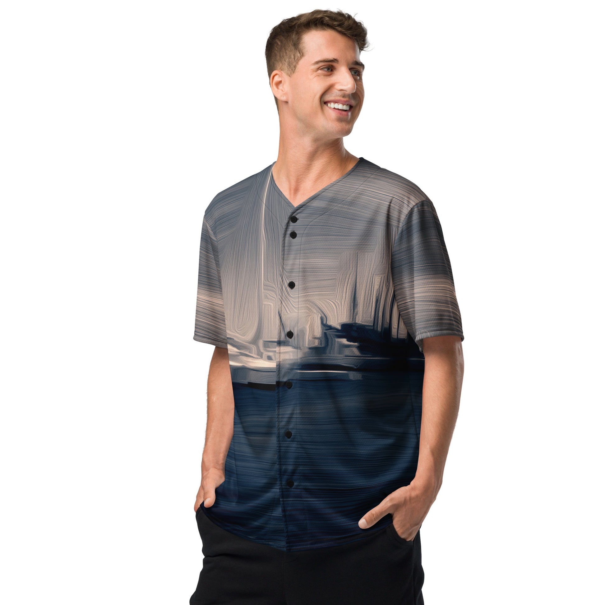 The Sleeping Yachts (at Sunrise) - Unisex Baseball Jersey - iSAW Company