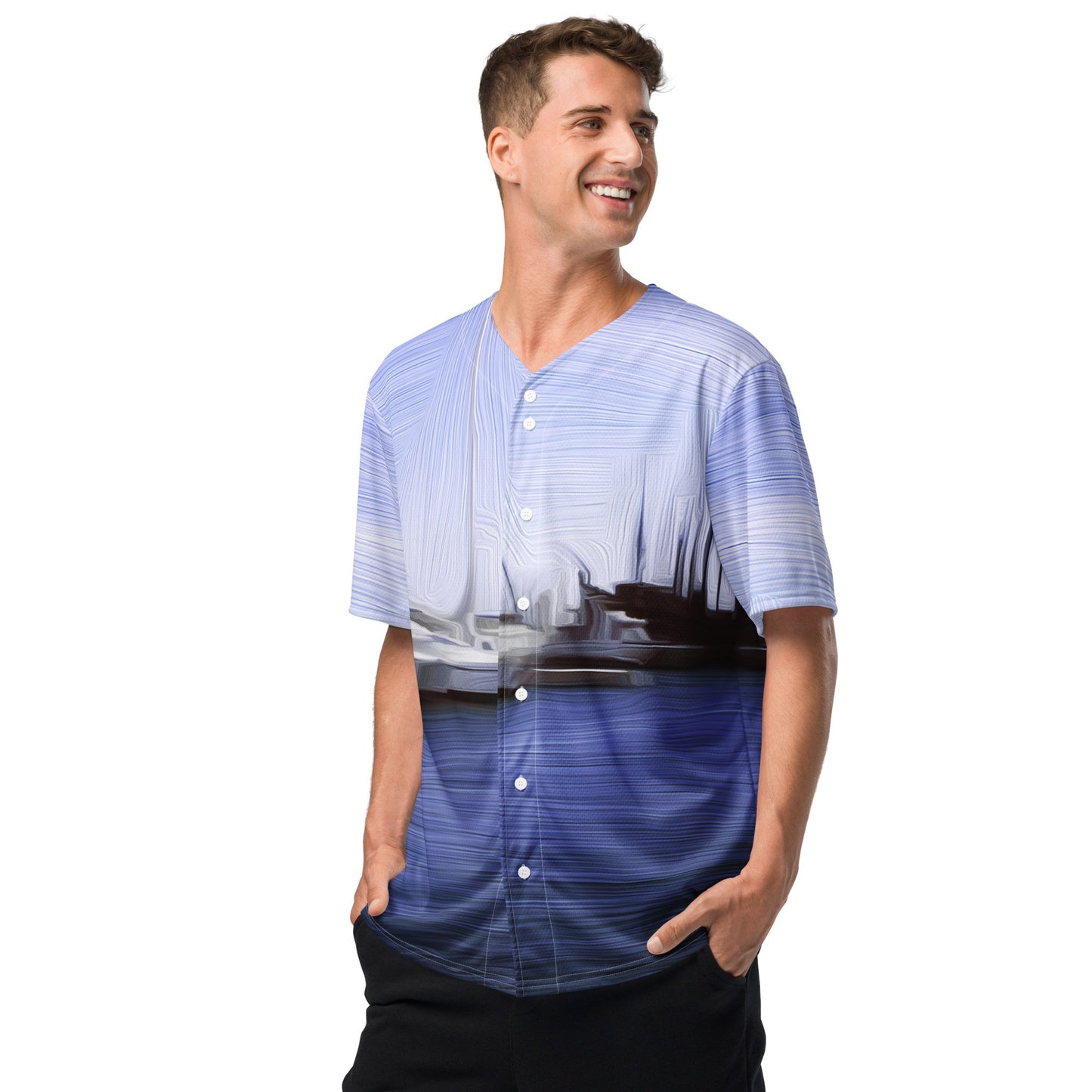 The Sleeping Yachts (at Afternoon) - Unisex Baseball Jersey - iSAW Company