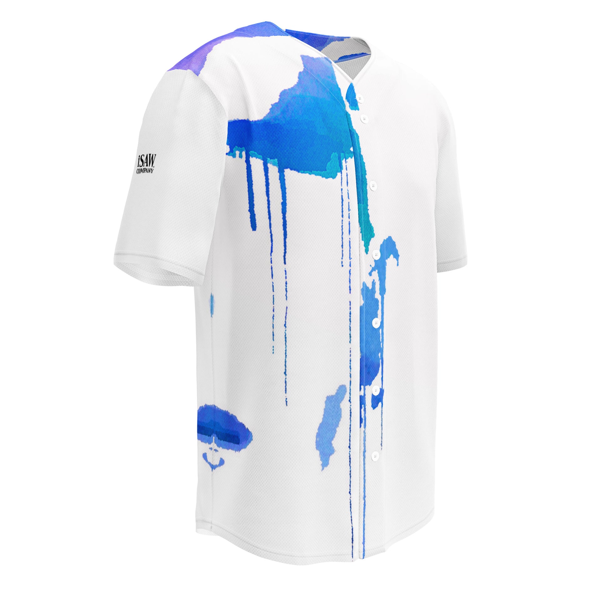 Tracks of My Tears - Womens Blue Baseball Jersey - iSAW Company