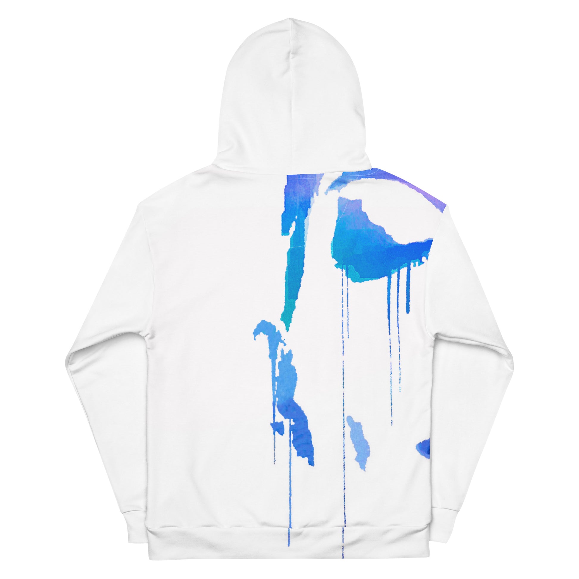 Tracks of My Tears - Womens Blue Hoodie - iSAW Company