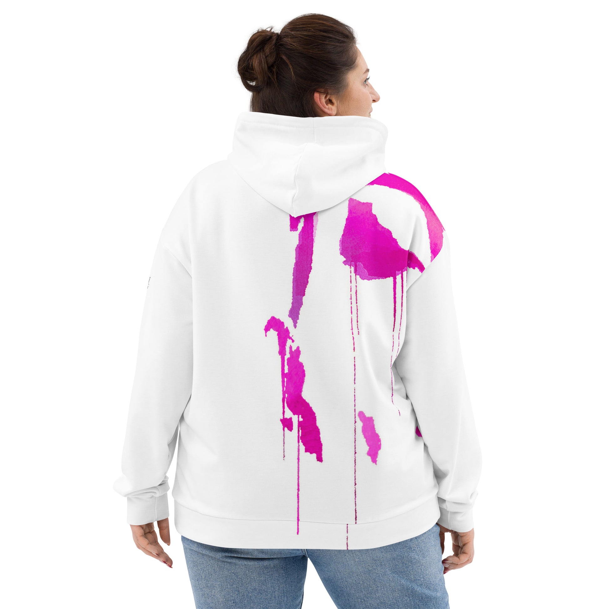 Tracks of My Tears - Womens Pink Hoodie - iSAW Company