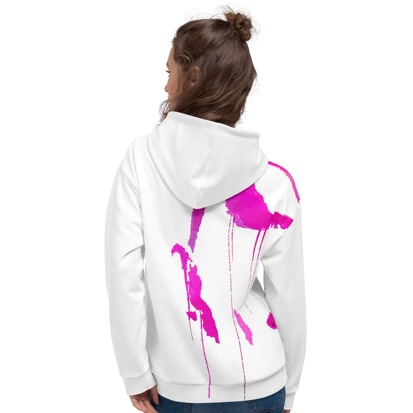 Tracks of My Tears - Womens Pink Hoodie - iSAW Company