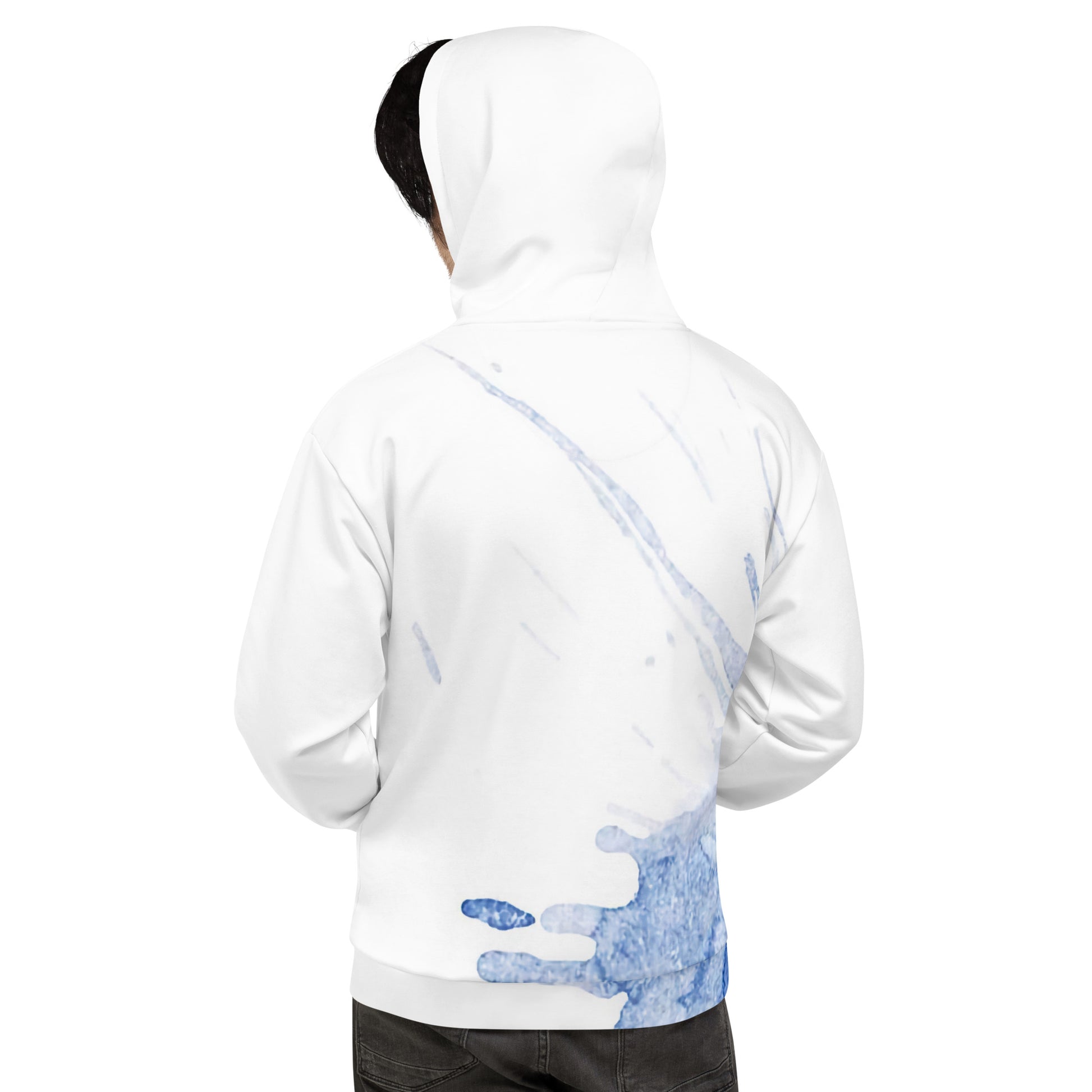 Watercolour Blue Splash - Unisex Hoodie - iSAW Company