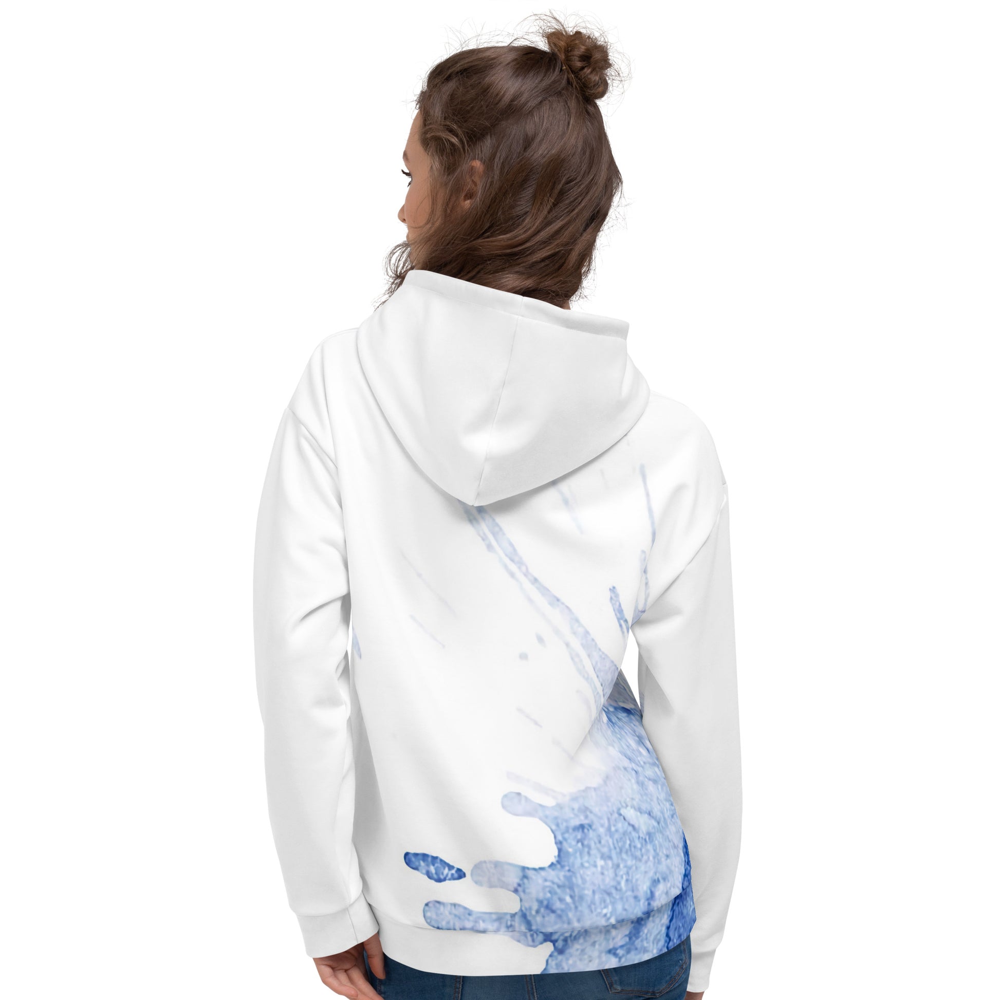 Watercolour Blue Splash - Unisex Hoodie - iSAW Company