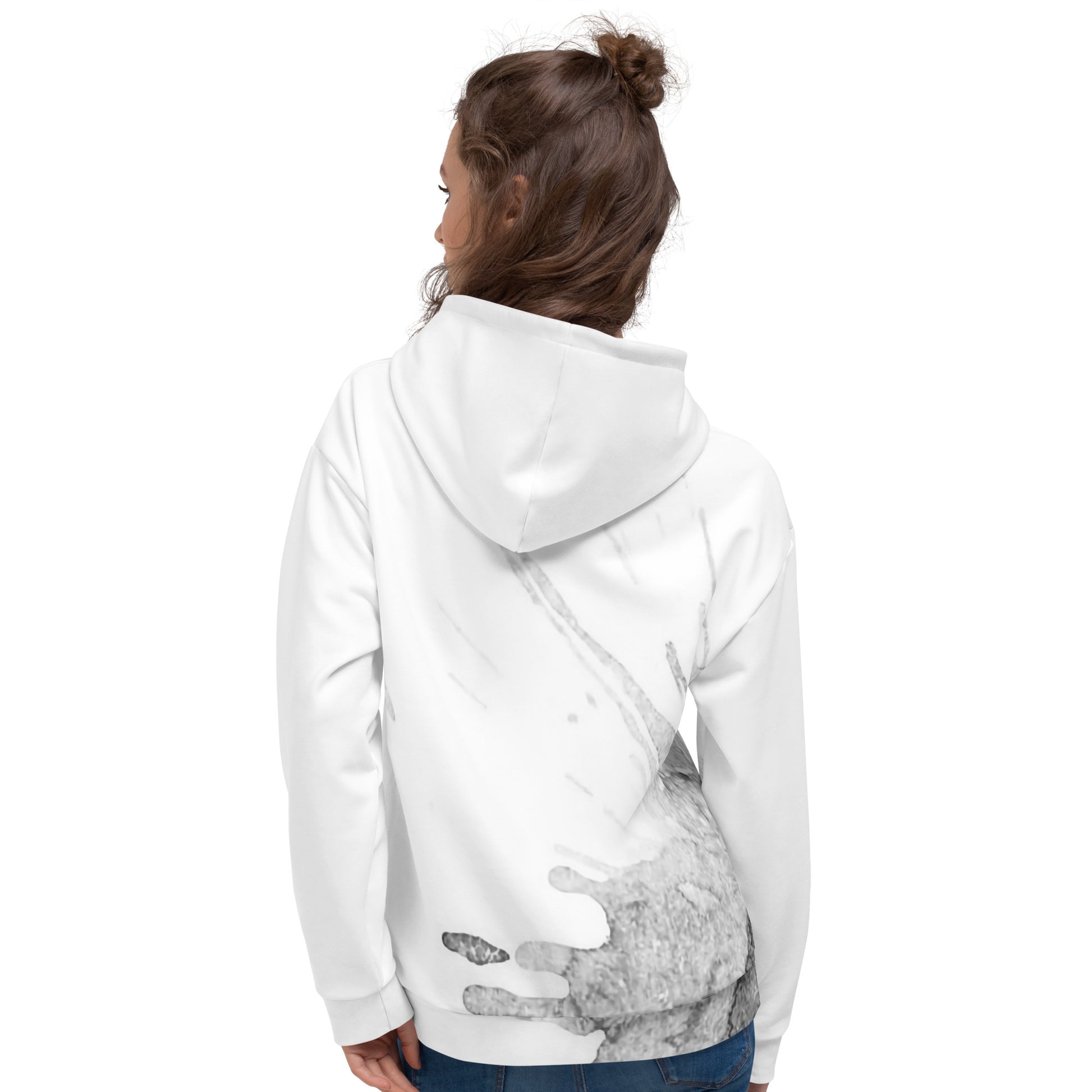 Watercolour Grey Splash - Unisex Hoodie - iSAW Company