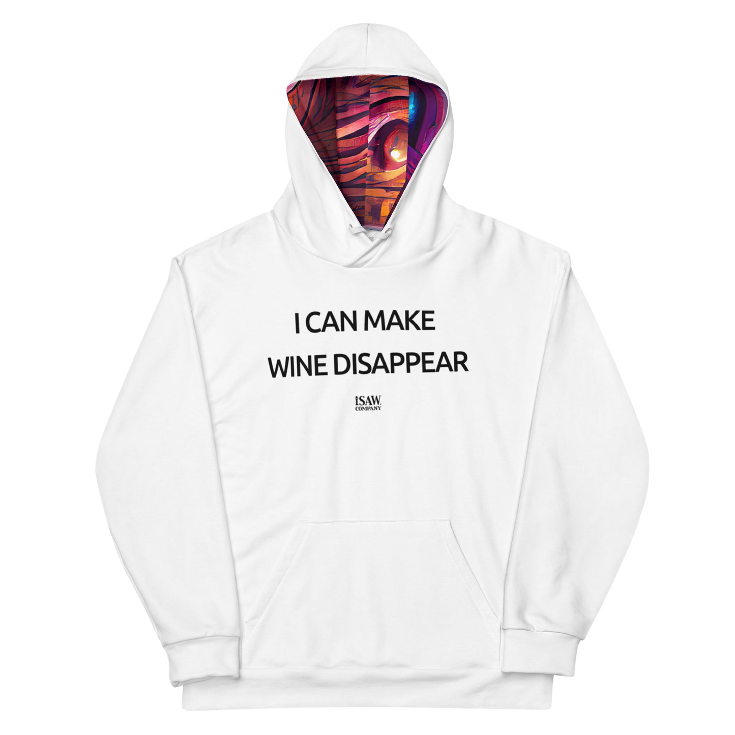 I Can Make Wine Disappear - Womens White Hoodie - iSAW Company