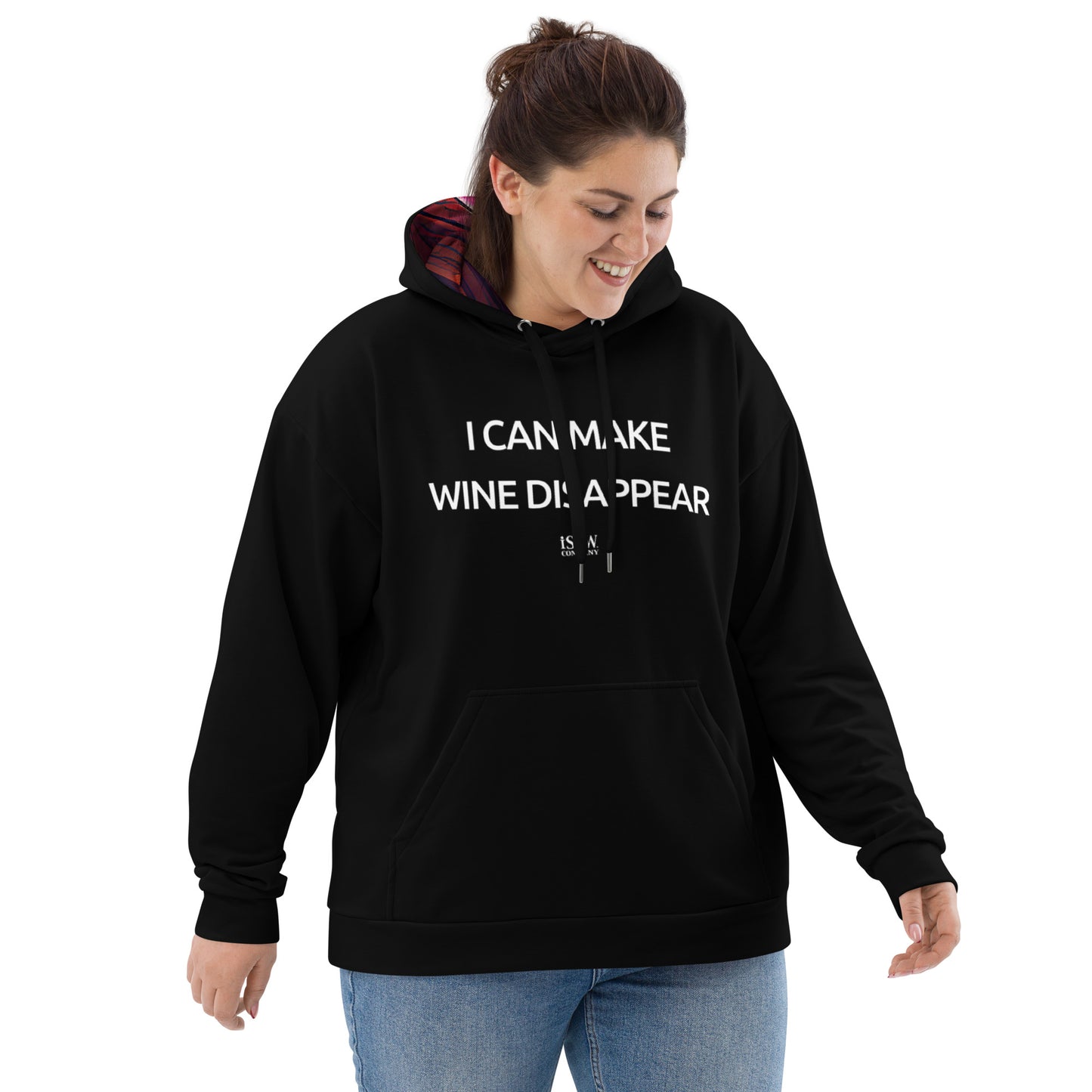 I Can Make Wine Disappear - Womens Black Hoodie - iSAW Company