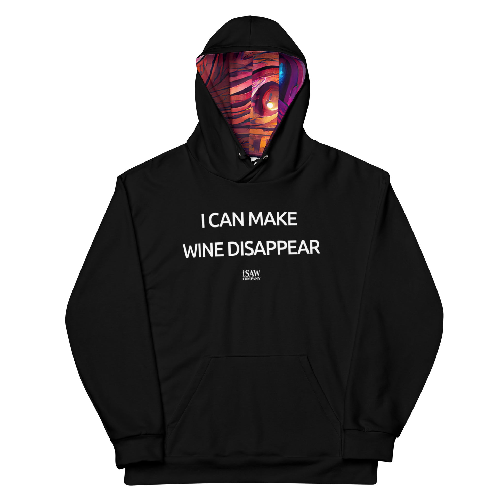 I Can Make Wine Disappear - Womens Black Hoodie - iSAW Company