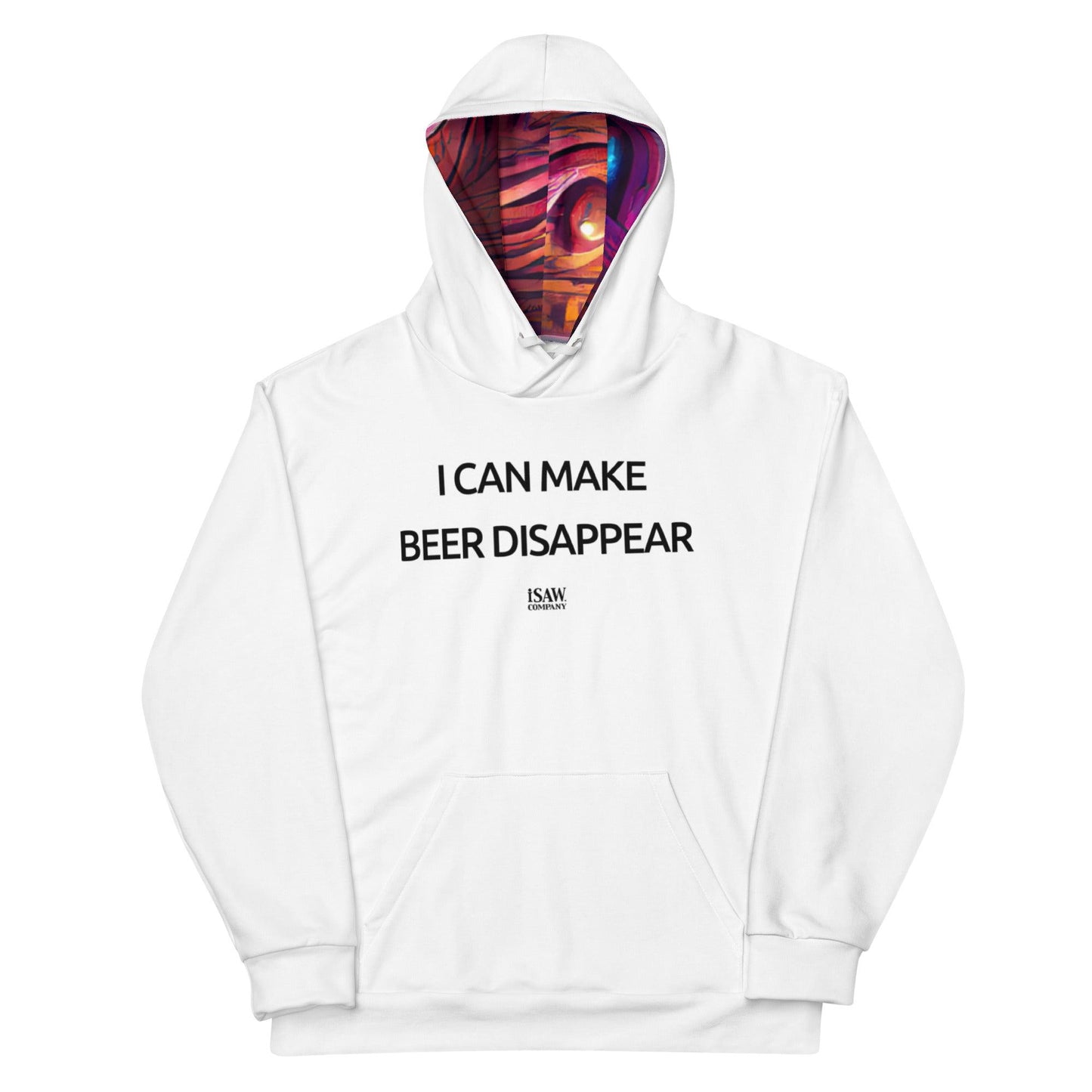 I Can Make Beer Disappear - Mens White Hoodie