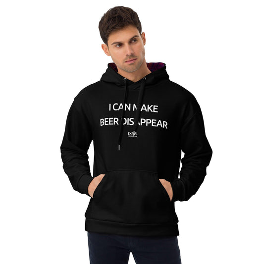 I Can Make Beer Disappear - Mens Black Hoodie