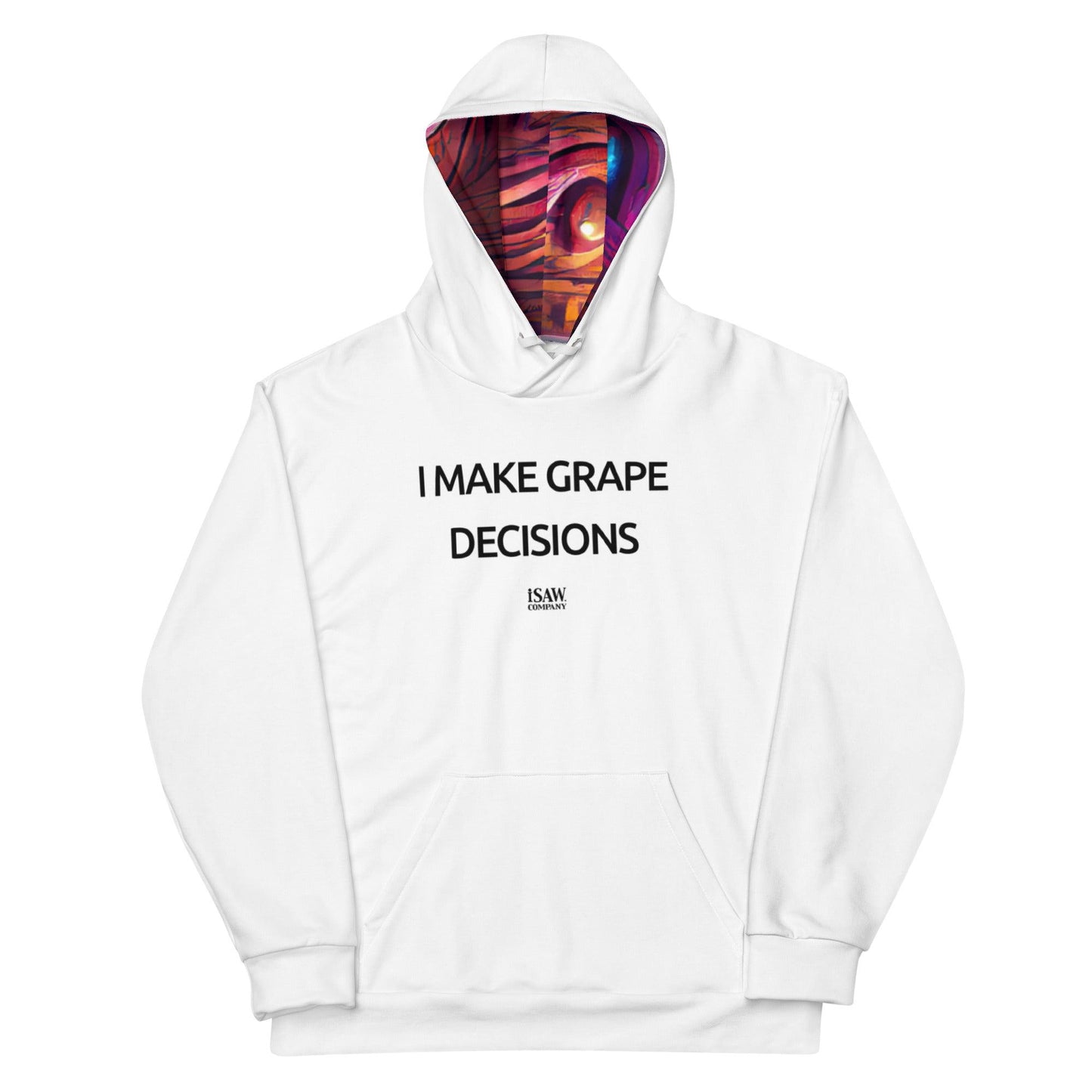 I Make Grape Decisions - Womens White Hoodie