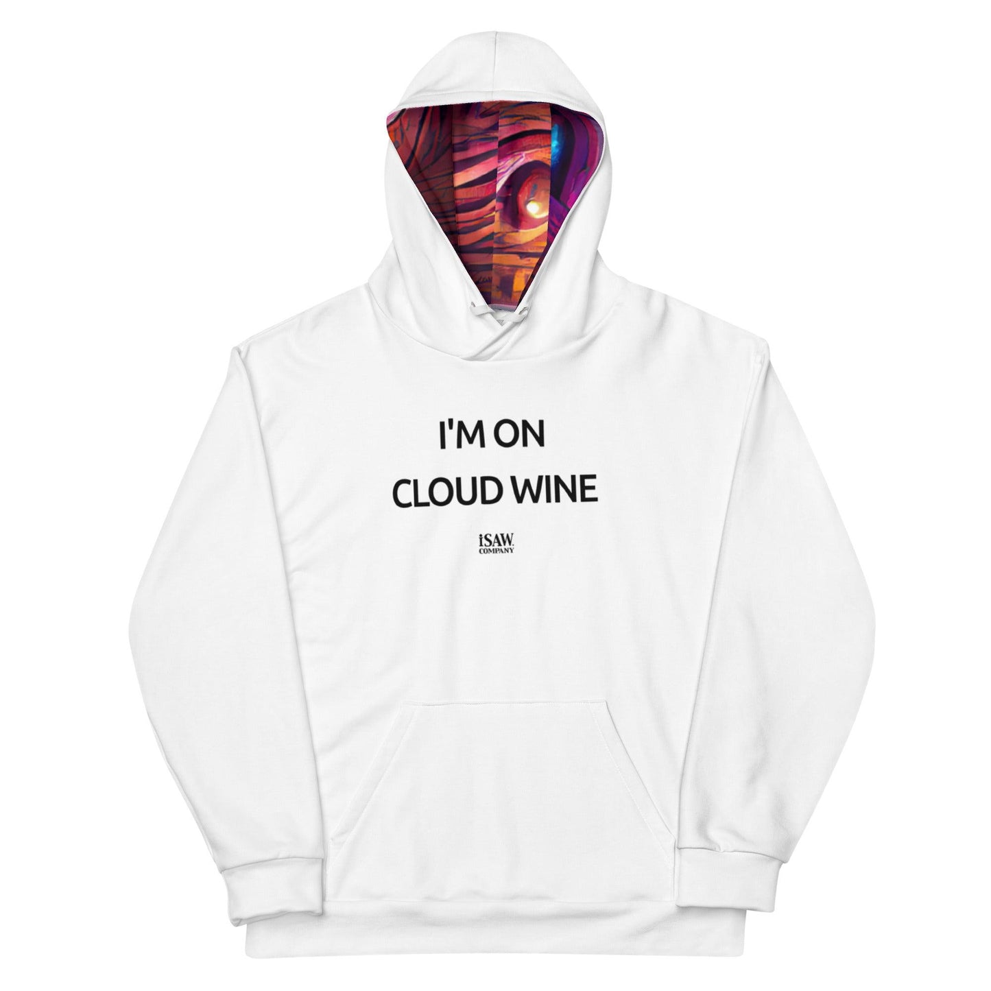 I'm On Cloud Wine - Womens White Hoodie