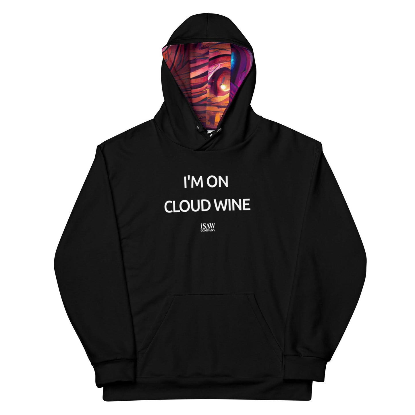 I'm On Cloud Wine - Womens Black Hoodie