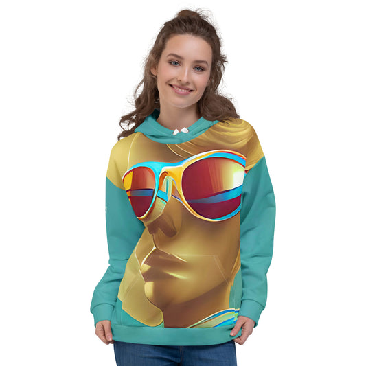 Retro Cool Blue - Womens Hoodie - iSAW Company