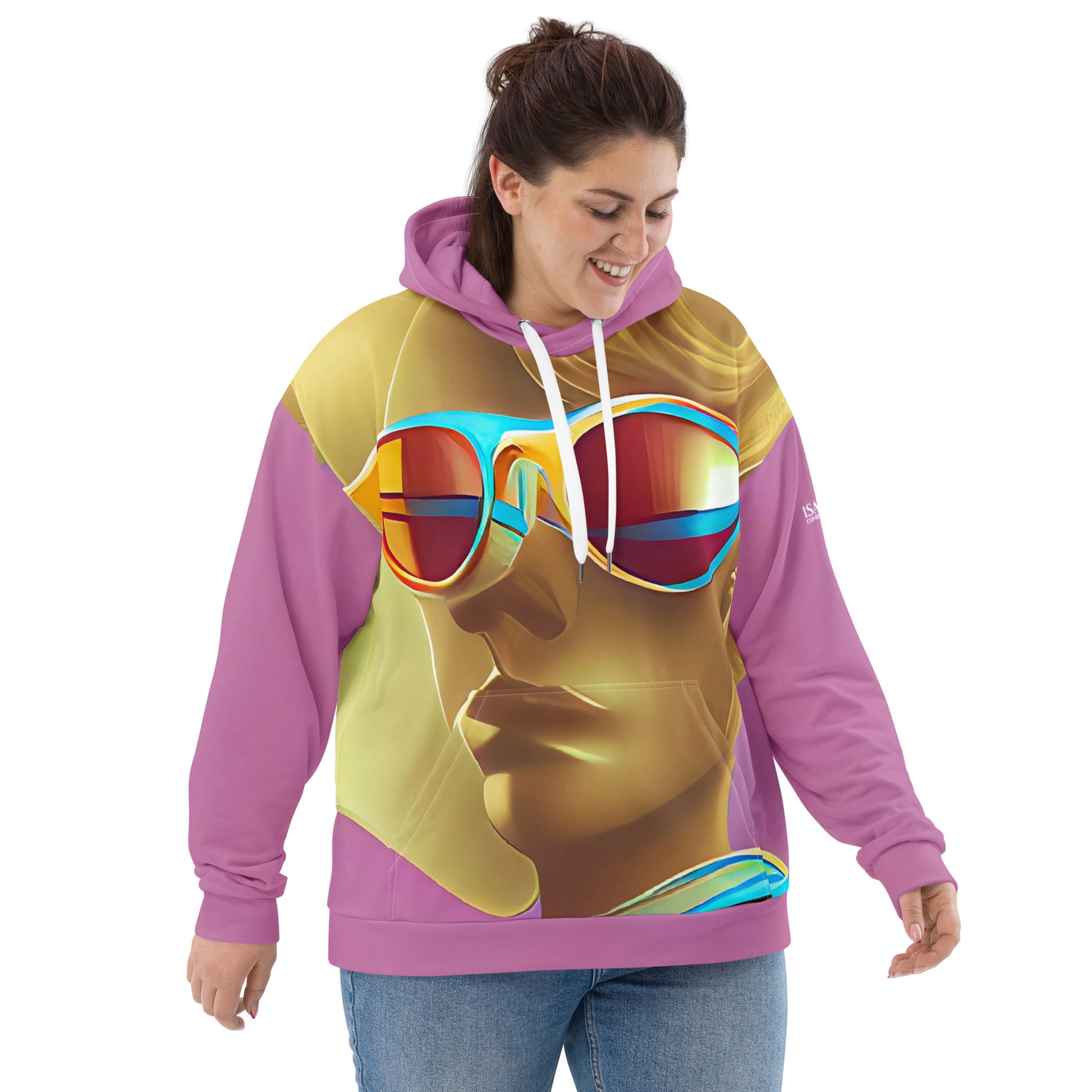 Retro Cool Pink - Womens Hoodie - iSAW Company