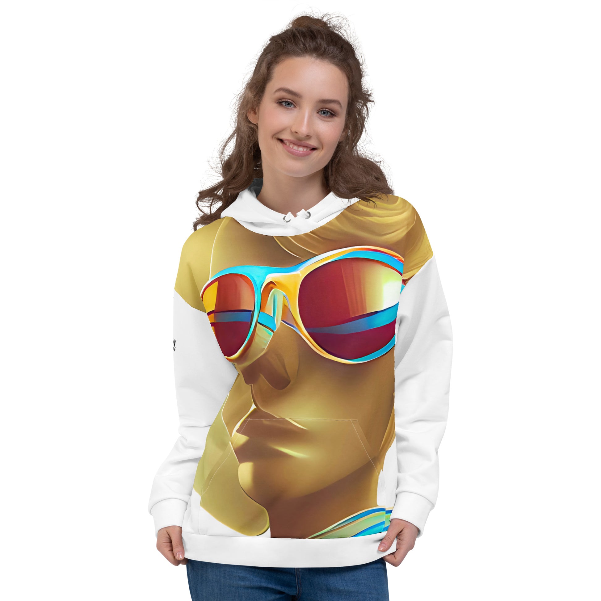 Retro Cool White - Womens Hoodie - iSAW Company