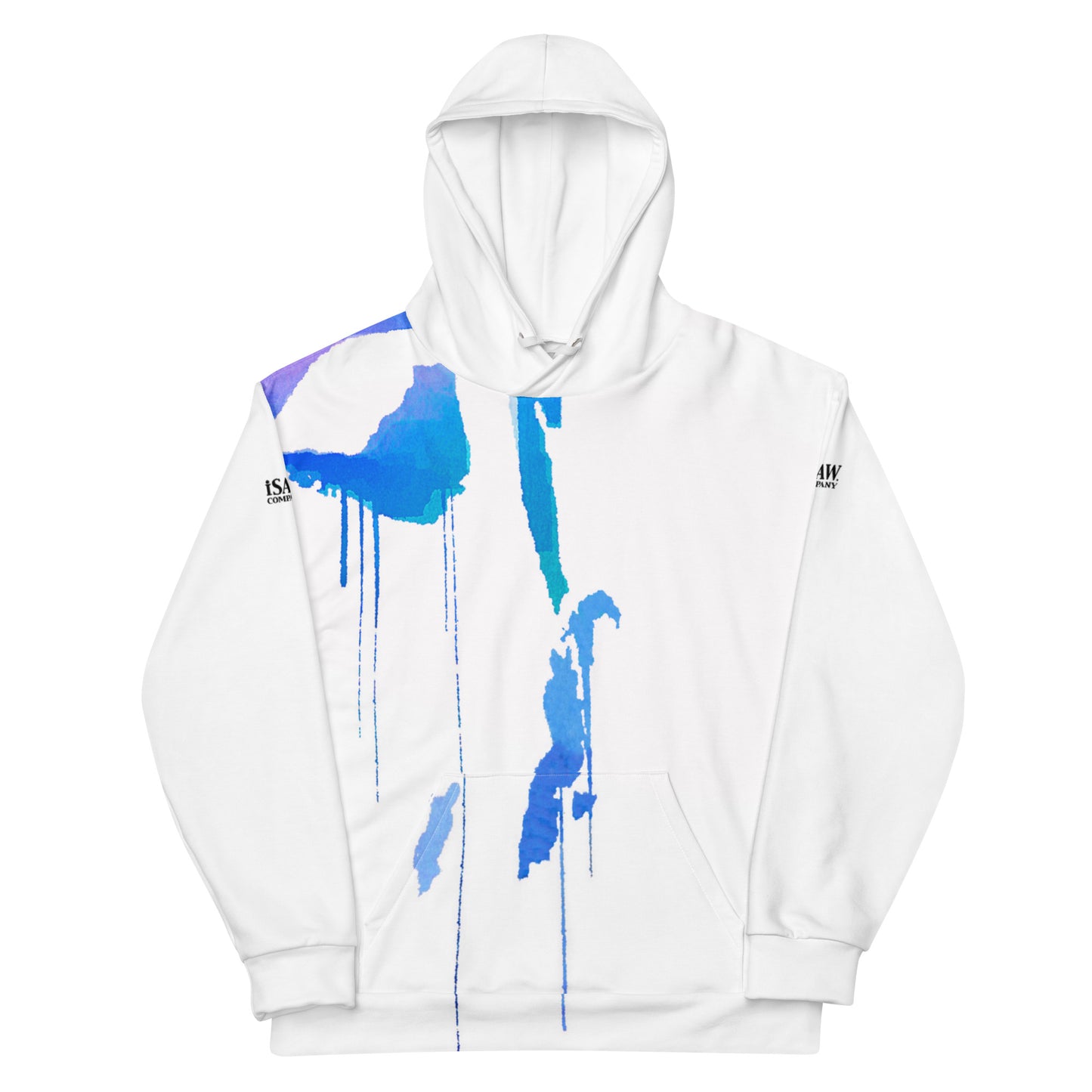 Tracks of My Tears - Womens Blue Hoodie - iSAW Company