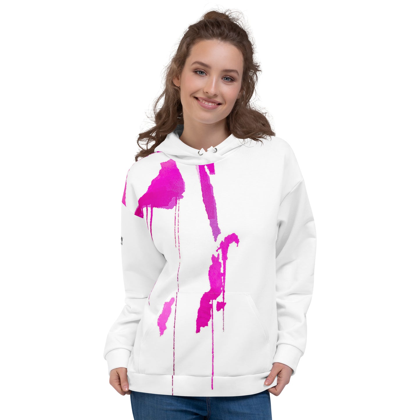 Tracks of My Tears - Womens Pink Hoodie - iSAW Company