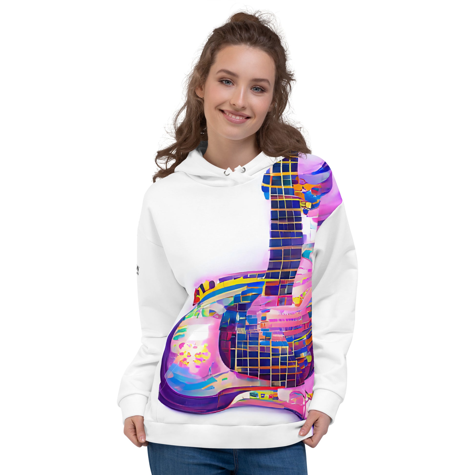 Hippie Guitar - Womens Hoodie - iSAW Company