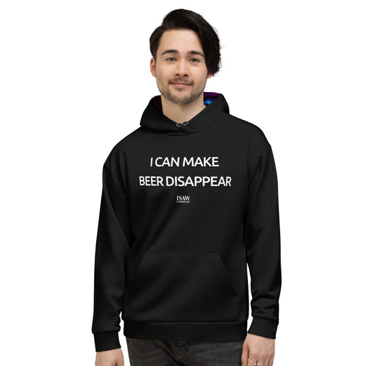 I Can Make Beer Disappear - Unisex Black Hoodie - iSAW Company