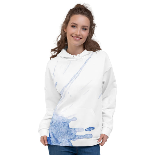 Watercolour Blue Splash - Unisex Hoodie - iSAW Company