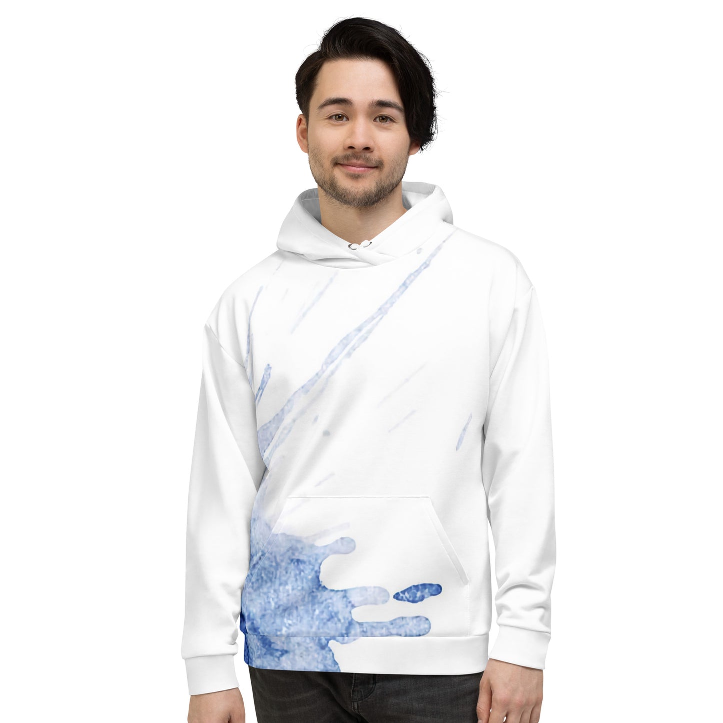 Watercolour Blue Splash - Unisex Hoodie - iSAW Company