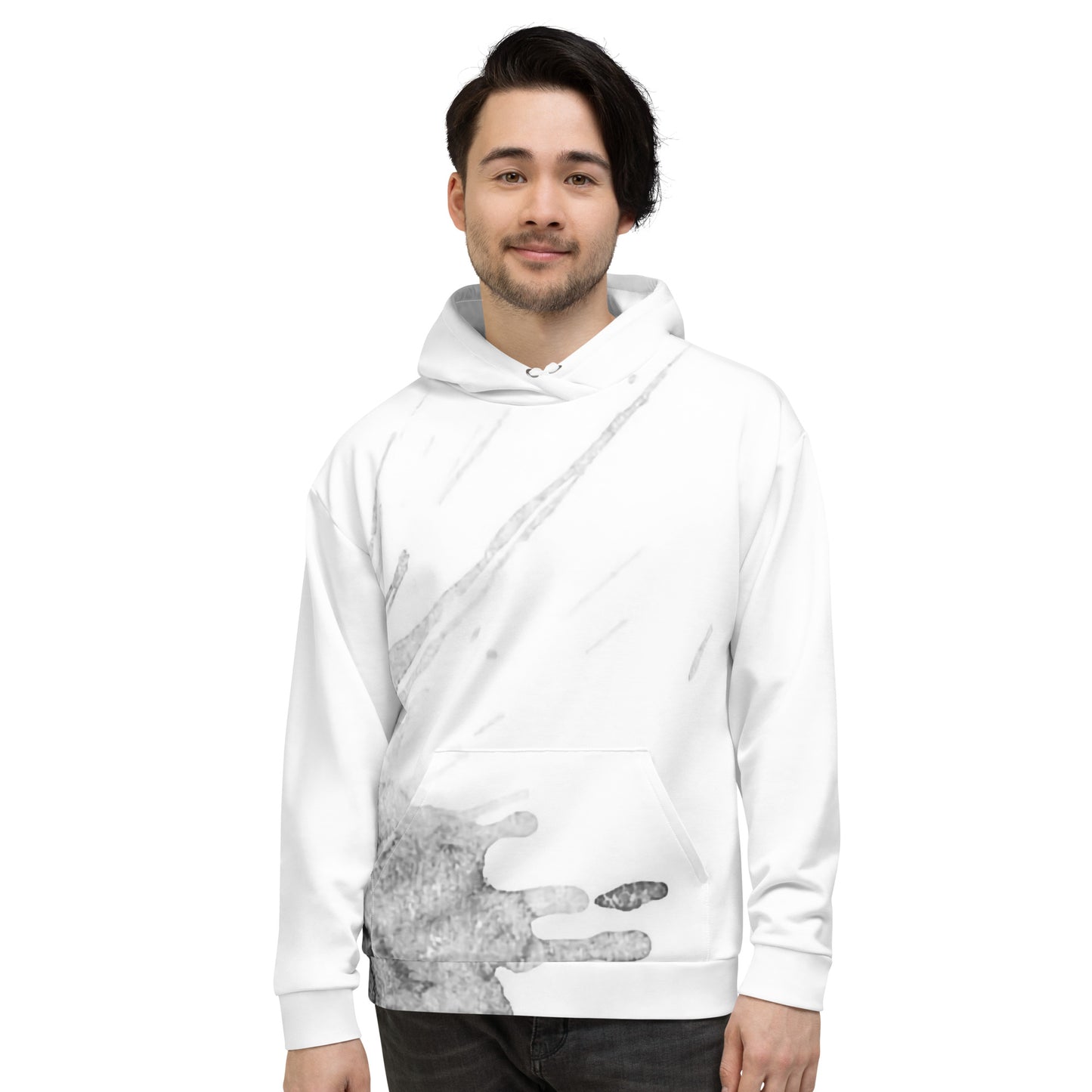 Watercolour Grey Splash - Unisex Hoodie - iSAW Company