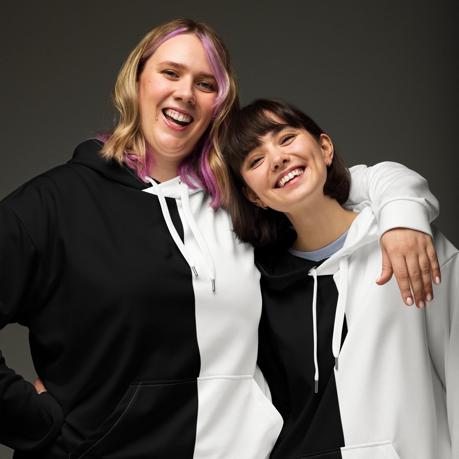 Half Black Half White - Unisex Hoodie - iSAW Company