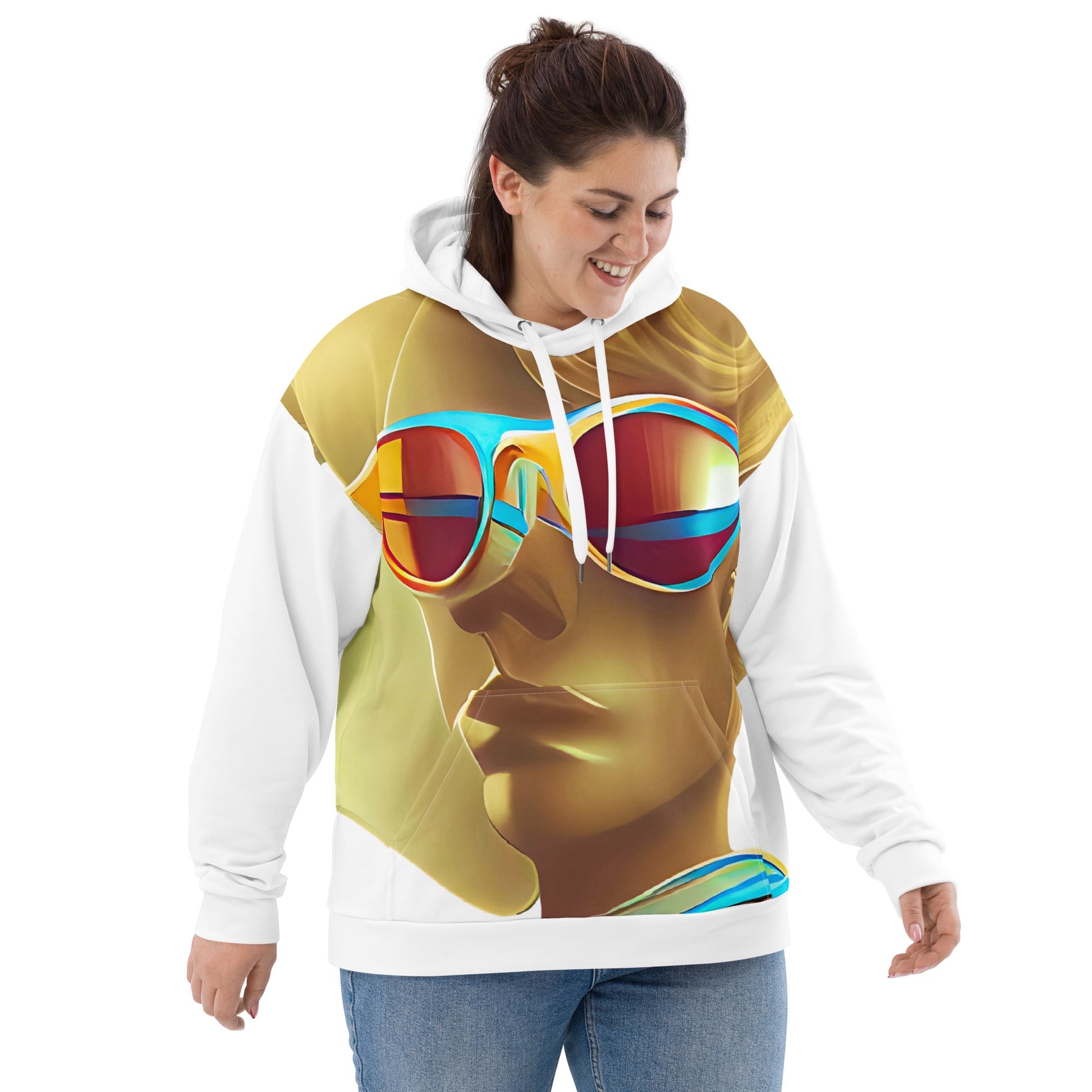 Retro Cool White - Womens Hoodie - iSAW Company