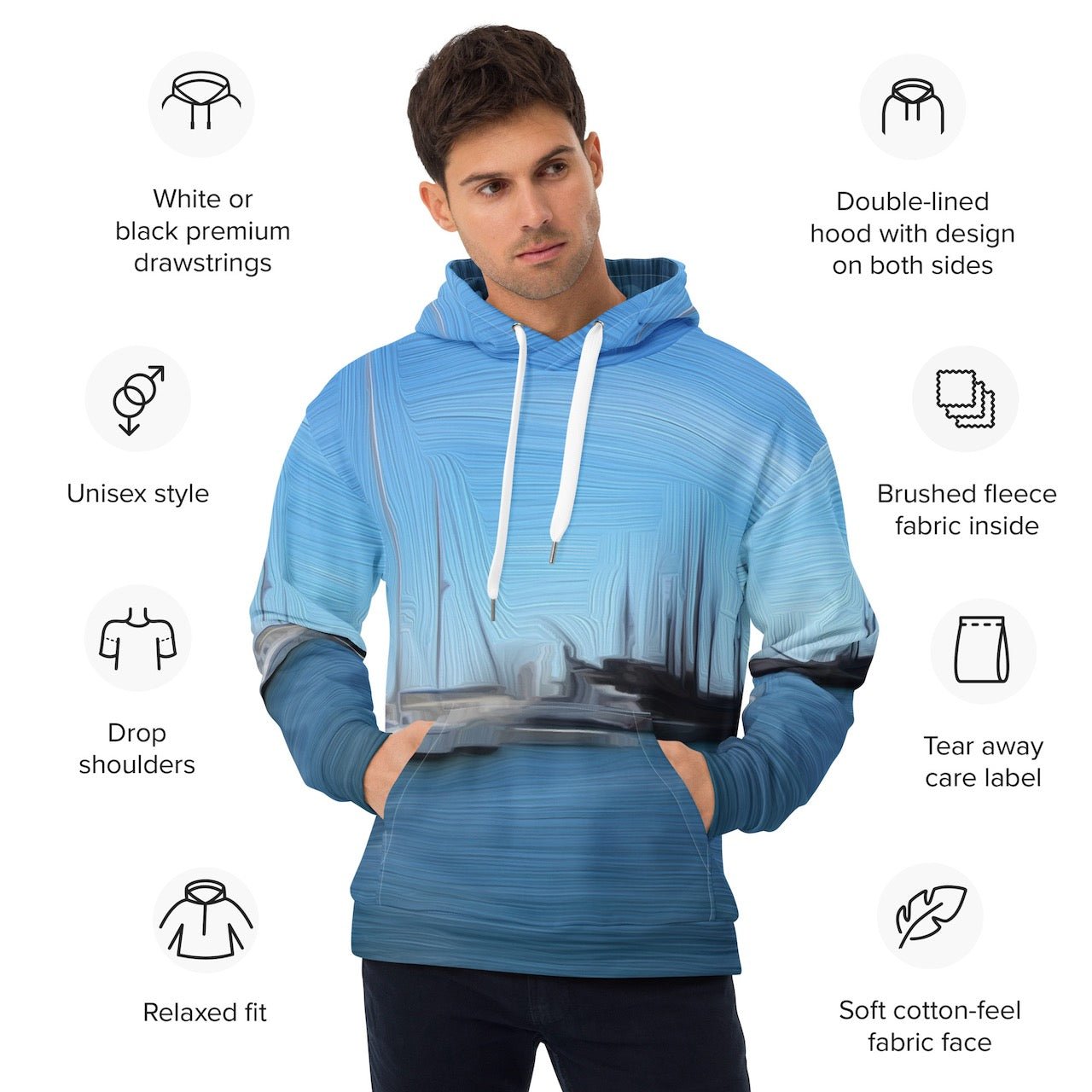 The Sleeping Yachts (at Morning) - Unisex Hoodie - iSAW Company