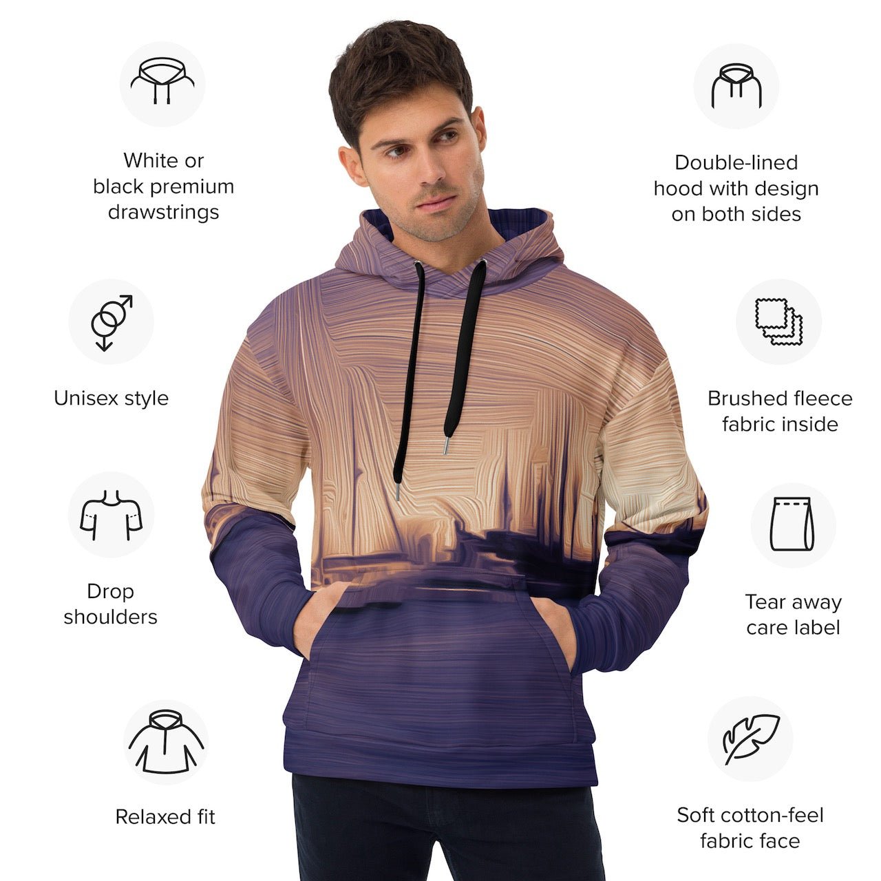 The Sleeping Yachts (at Sunset) - Unisex Hoodie - iSAW Company