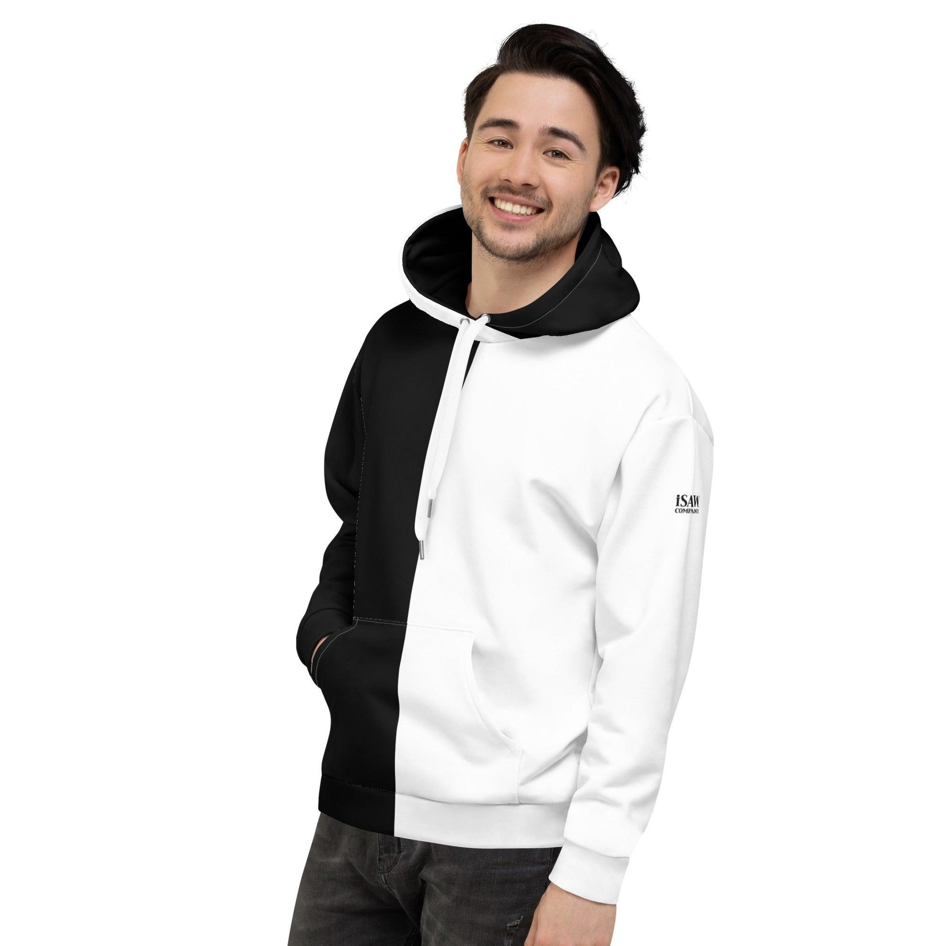 Half Black Half White - Unisex Hoodie - iSAW Company